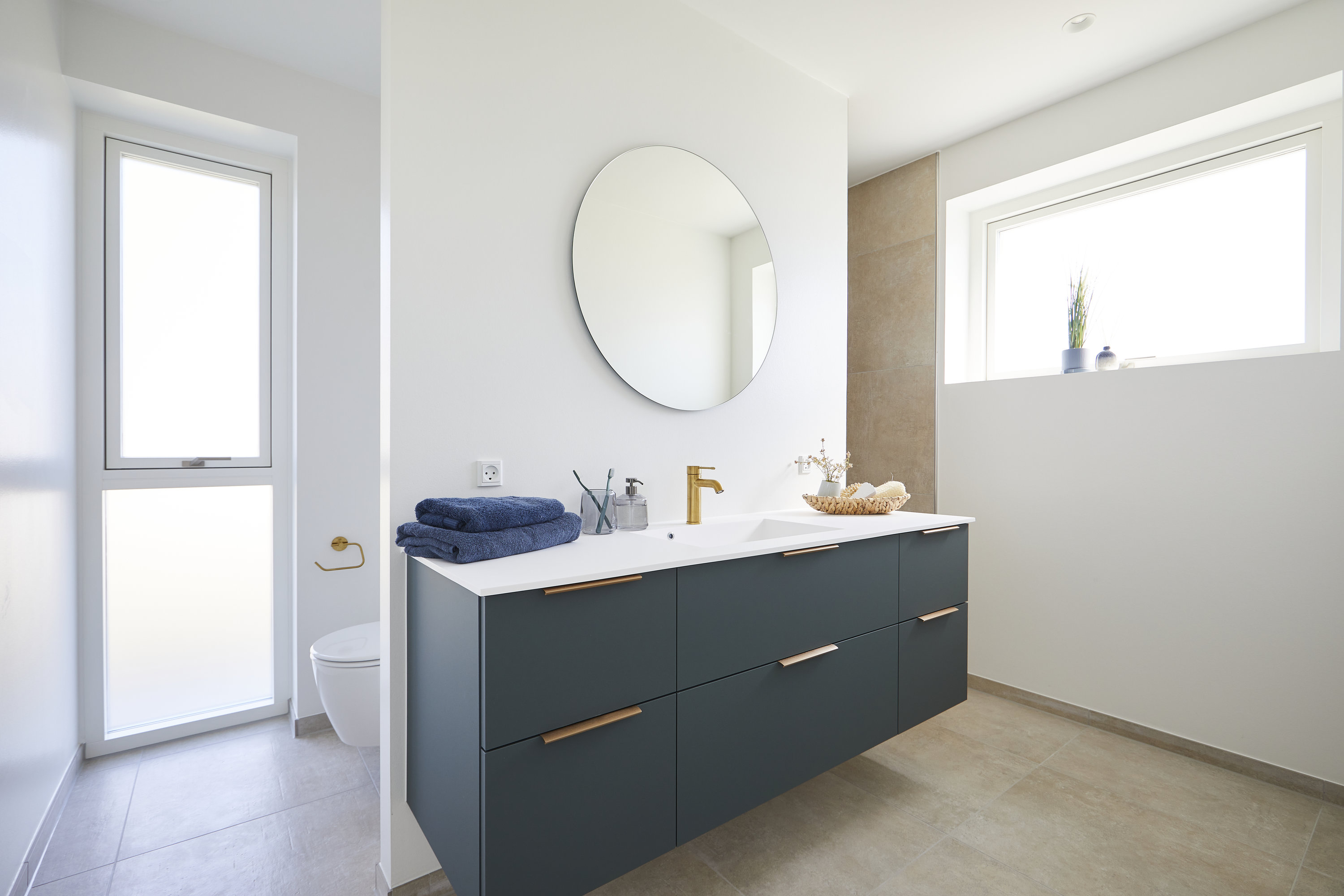 Fremhævet badeværelse billede i fuldskærmstilstand. Billede af Tulsagervej 3, 9240 Nibe