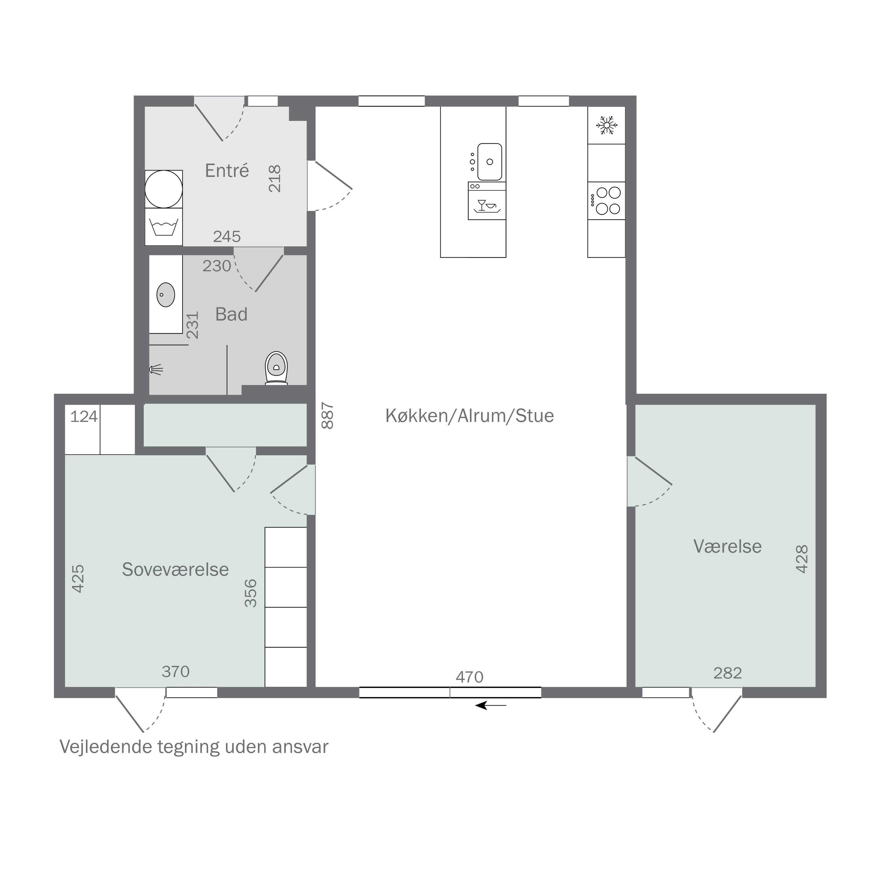 Plantegninger billede af Færgebyen 16, 2. 4., Hou, 8300 Odder