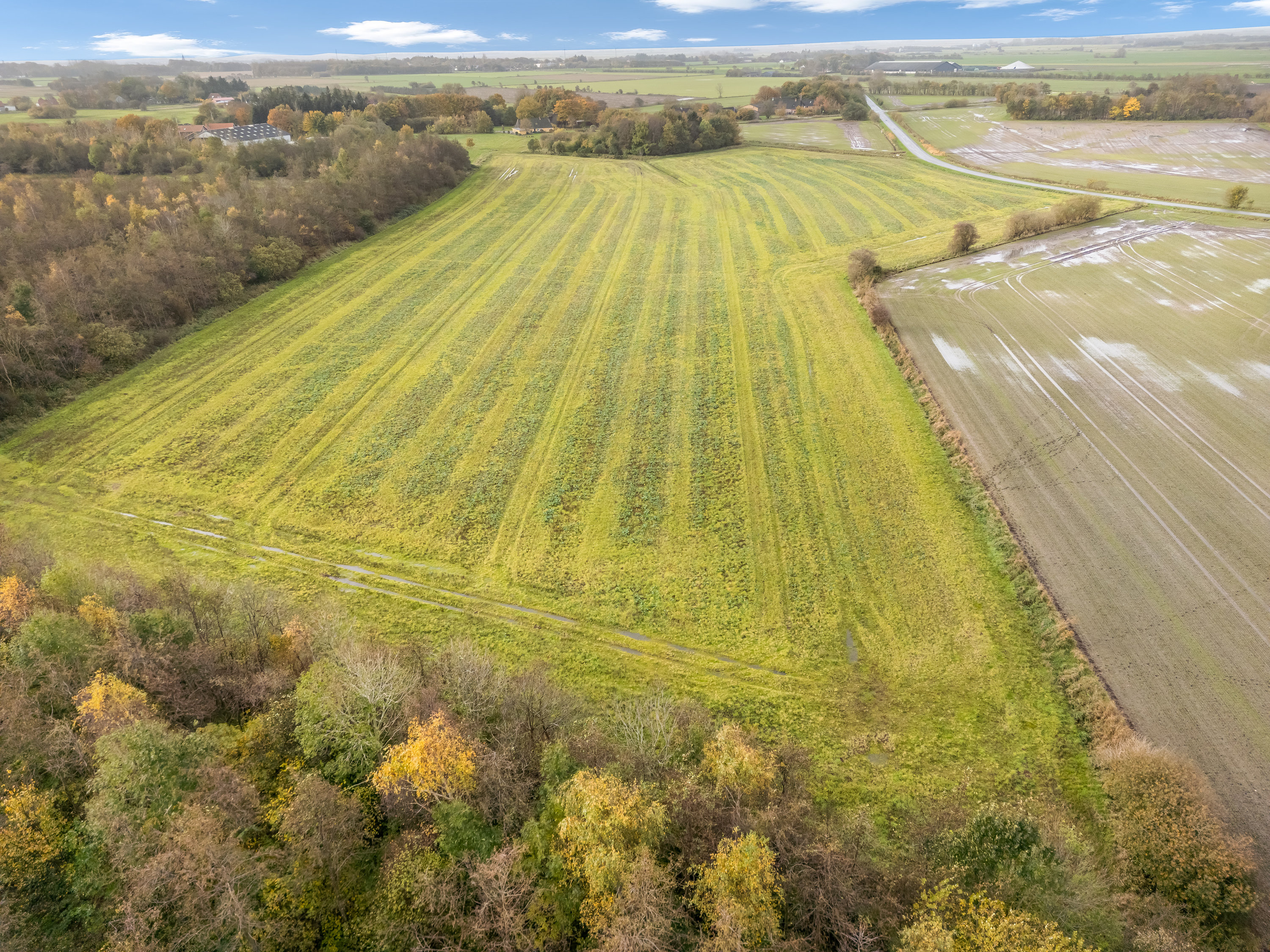 Fremhævet luftfoto billede i fuldskærmstilstand. Billede af Kristine Svendsvej 1, Gallehus, 6270 Tønder