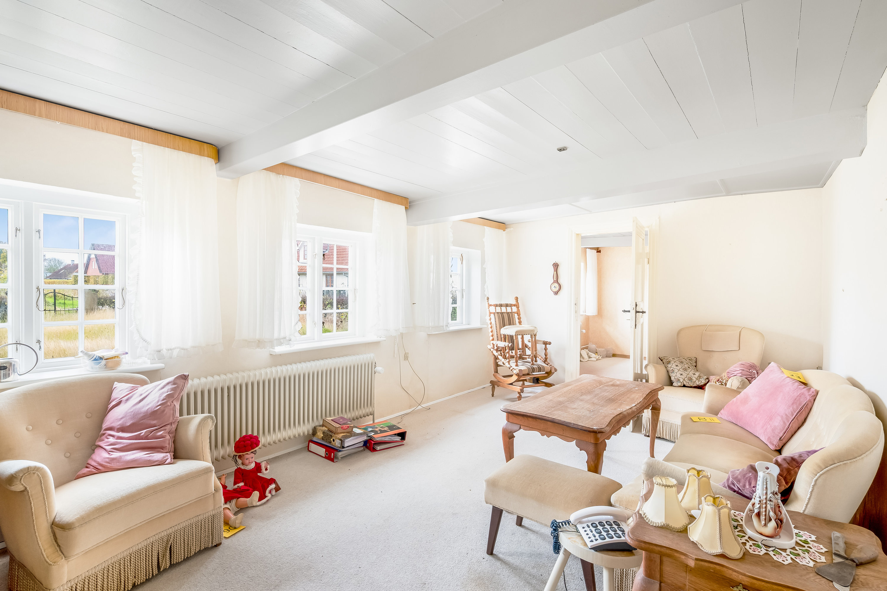 Fremhævet stue billede i fuldskærmstilstand. Billede af Kristine Svendsvej 1, Gallehus, 6270 Tønder