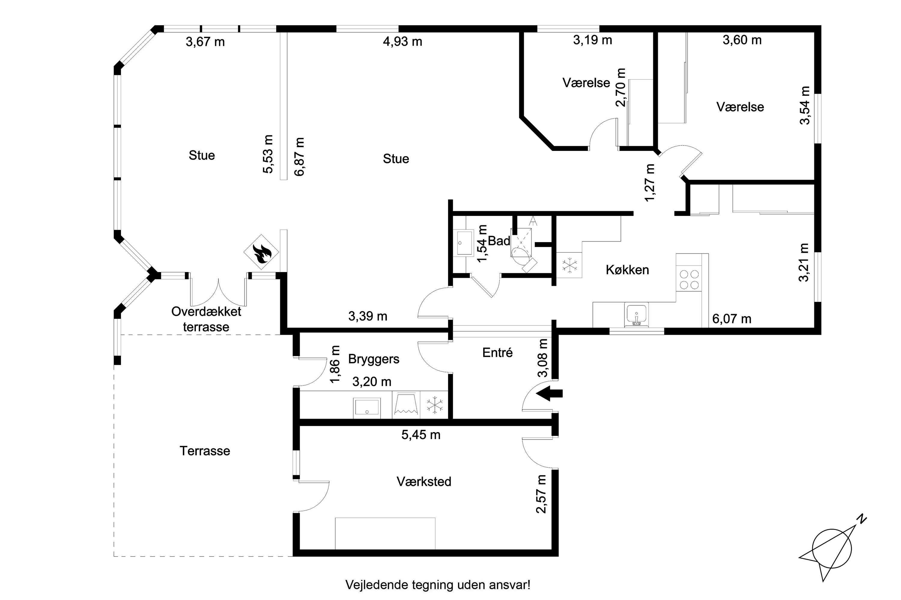 Plantegninger billede af Vintervænget 8, 9700 Brønderslev