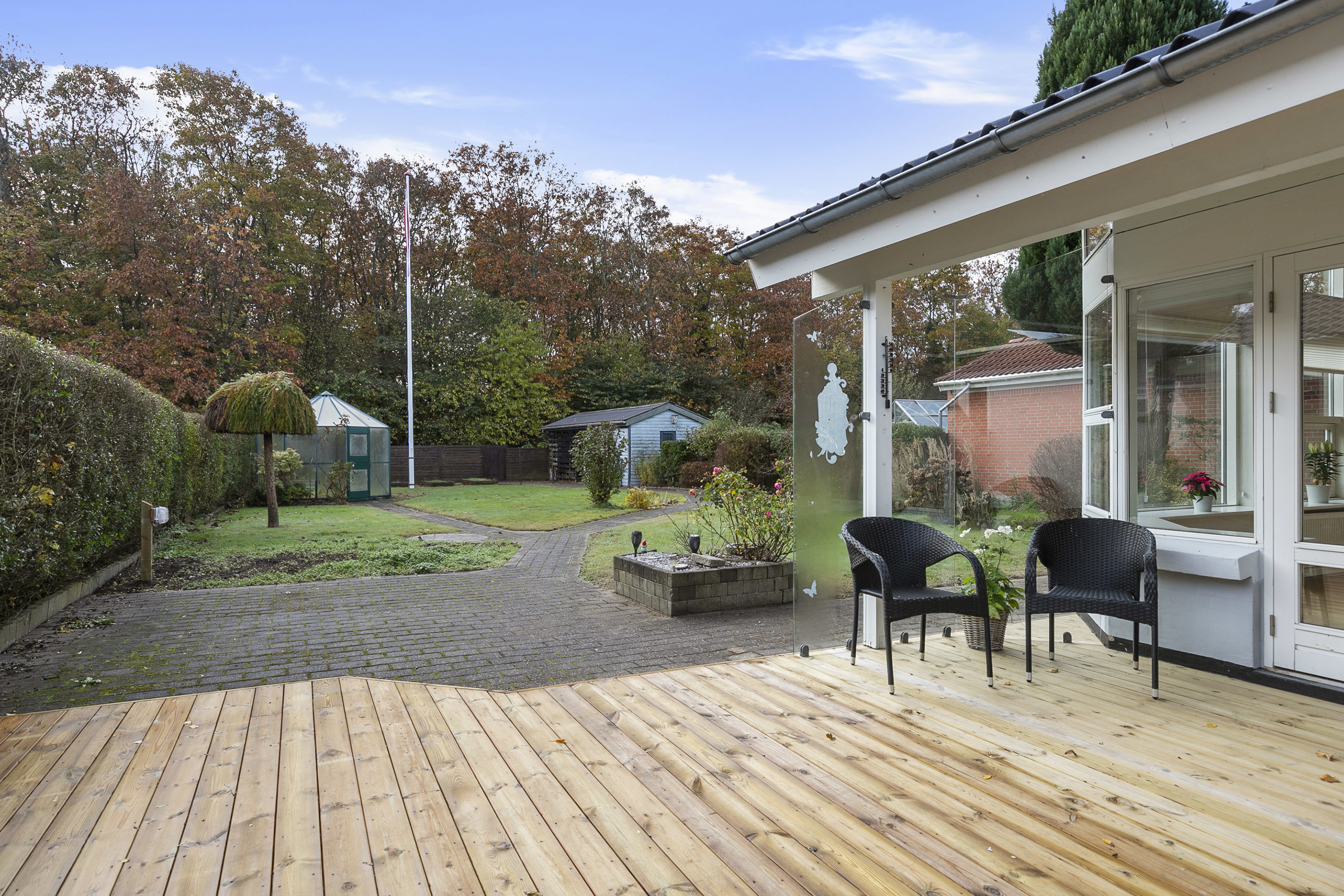 Fremhævet terrasse billede i fuldskærmstilstand. Billede af Vintervænget 8, 9700 Brønderslev