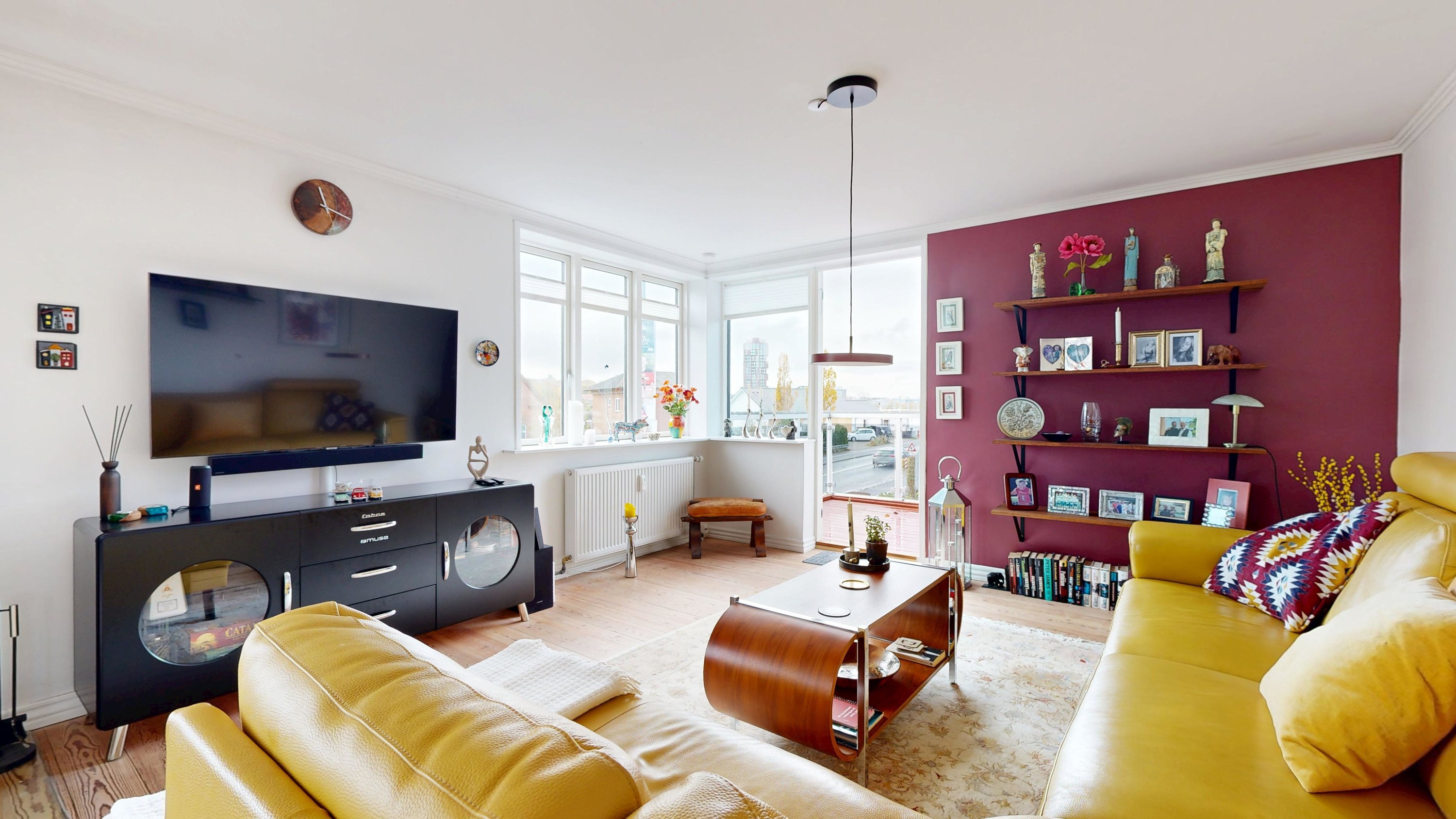 Fremhævet stue billede i fuldskærmstilstand. Billede af Ansvej 55, 1., 8600 Silkeborg