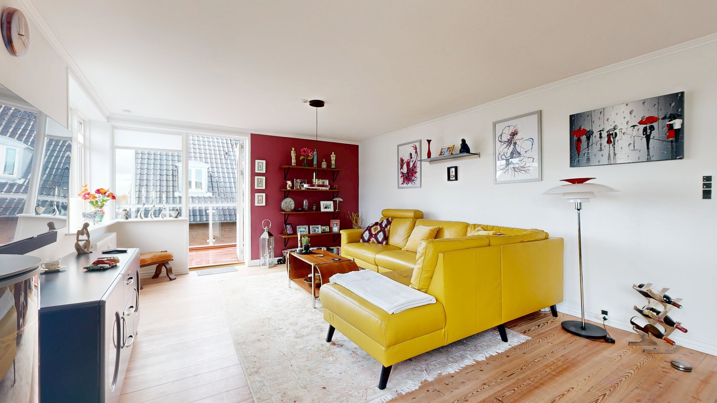 Fremhævet stue billede i fuldskærmstilstand. Billede af Ansvej 55, 1., 8600 Silkeborg