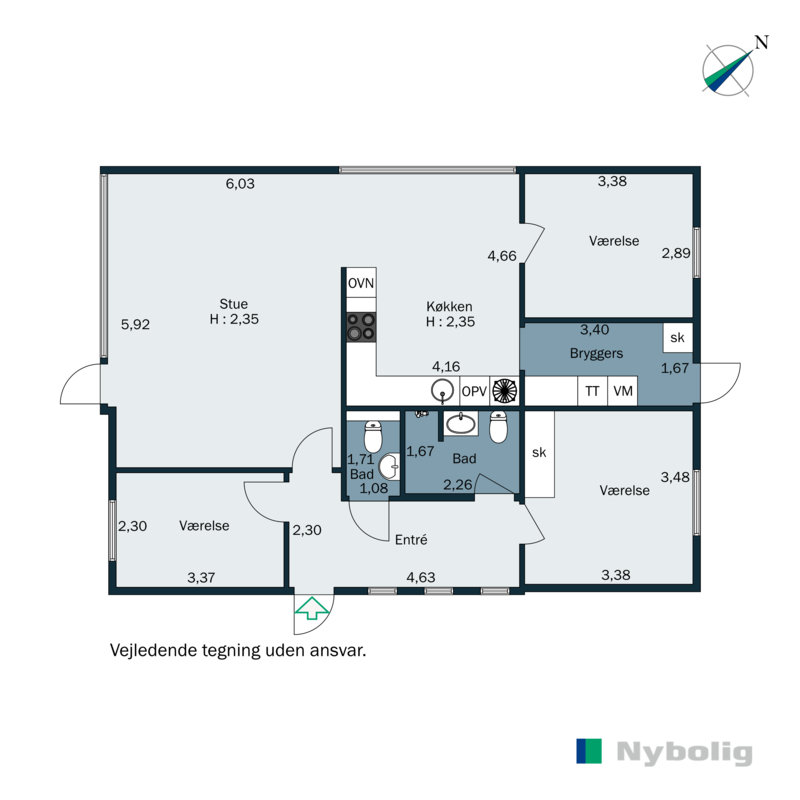 Plantegninger billede af Hybenvænget 37, 8362 Hørning
