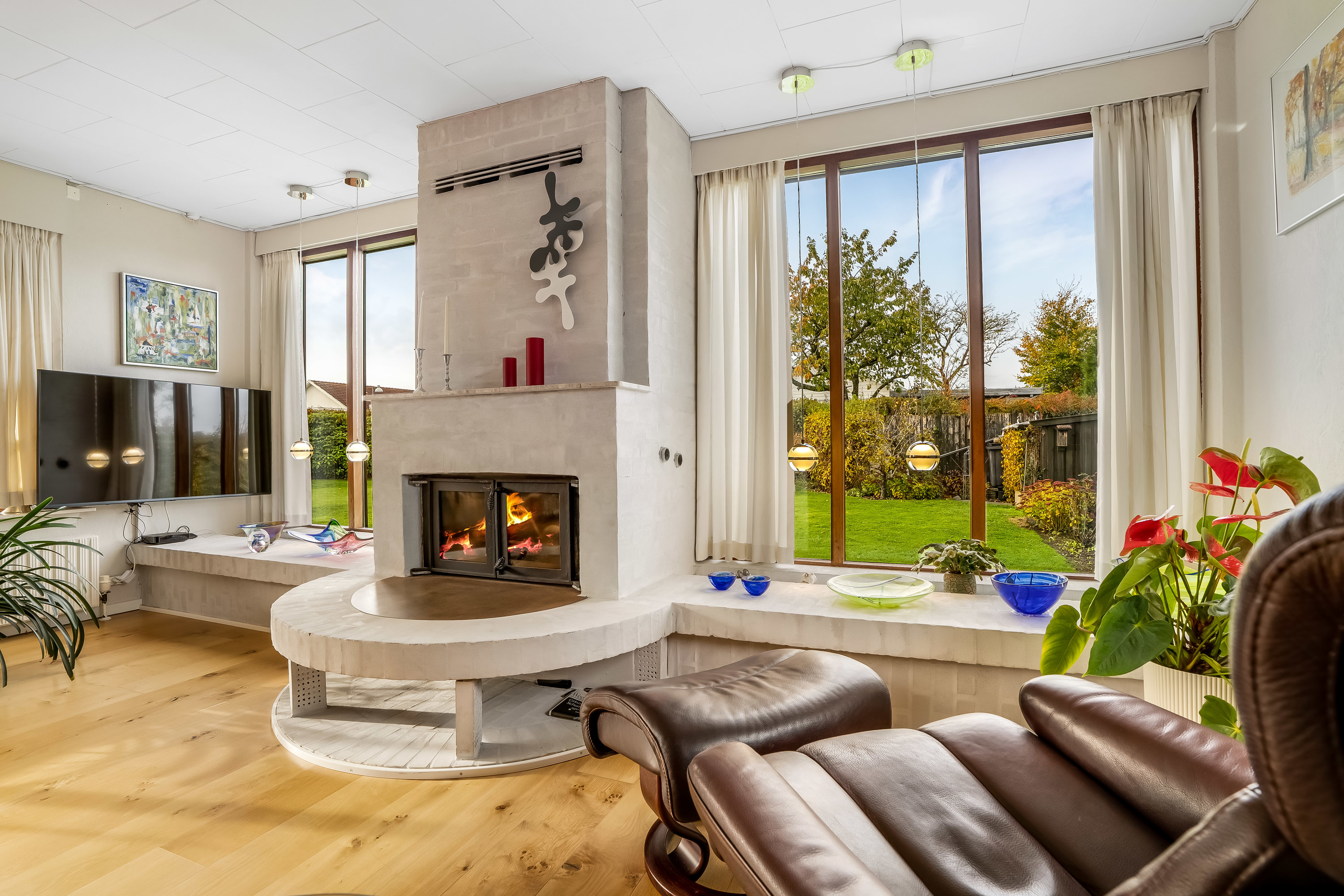 Fremhævet stue billede i fuldskærmstilstand. Billede af Ålholmparken 54, 3400 Hillerød