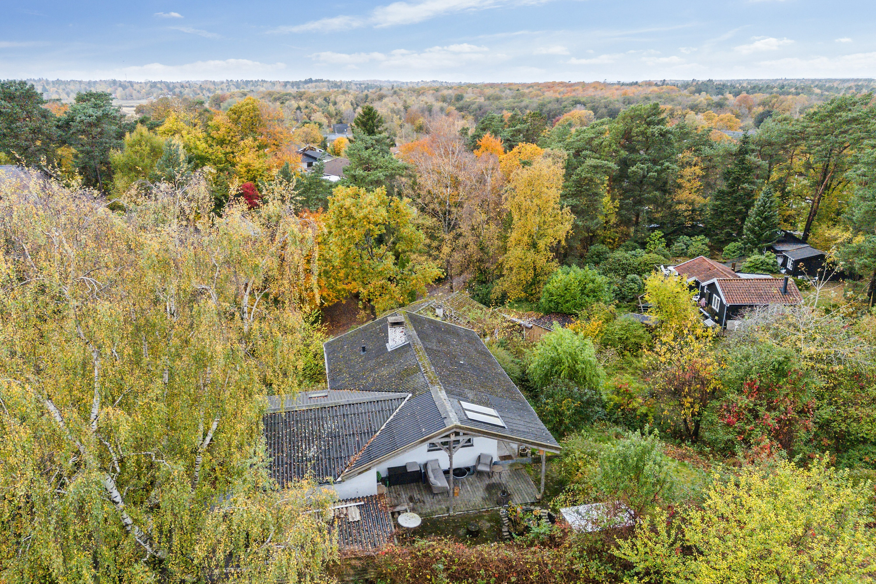 Fremhævet set fra haven billede i fuldskærmstilstand. Billede af Bødkergårdsvej 19, 3300 Frederiksværk
