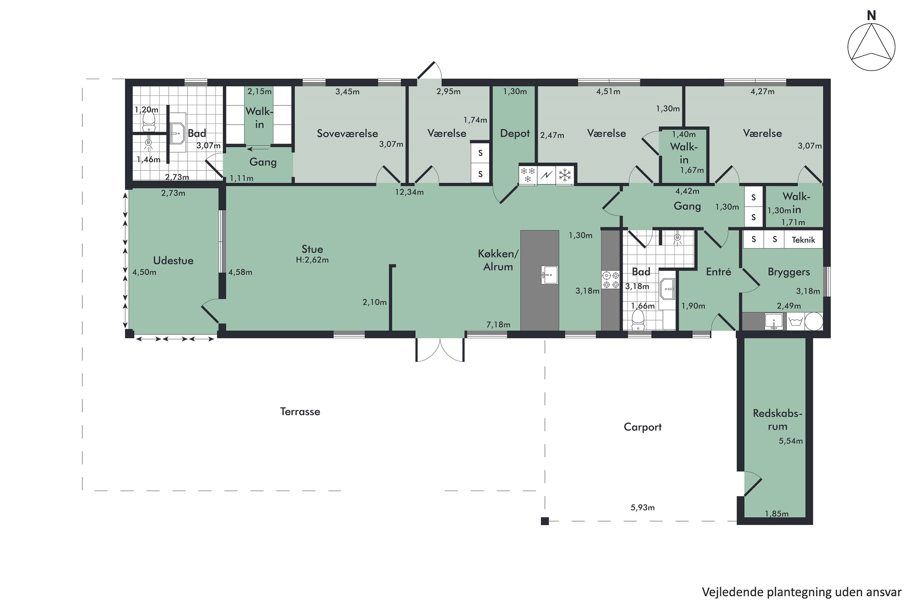 Plantegninger billede af Kornmarken 18, 9240 Nibe