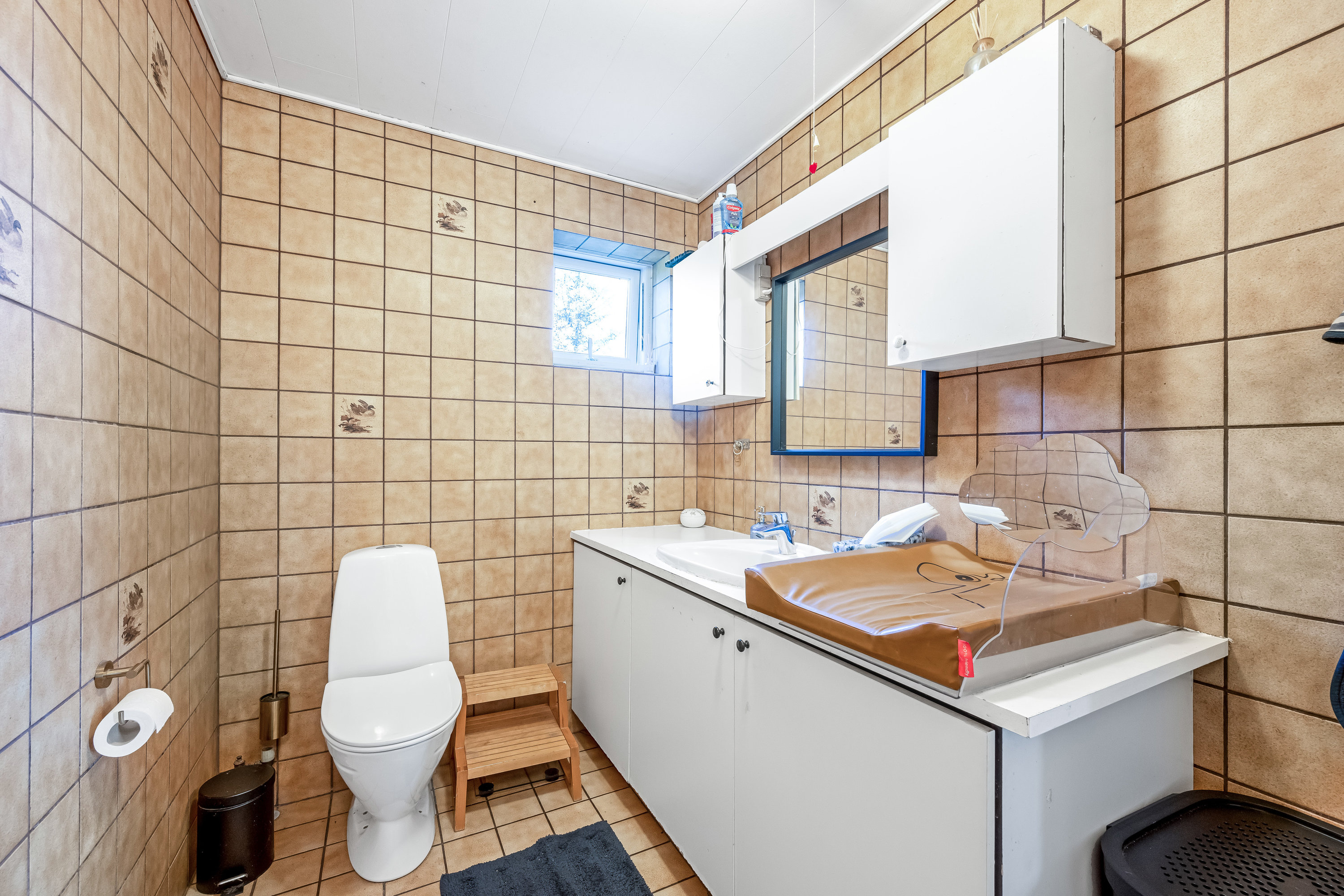 Fremhævet badeværelse billede i fuldskærmstilstand. Billede af Længstedal 10, Borris, 6900 Skjern