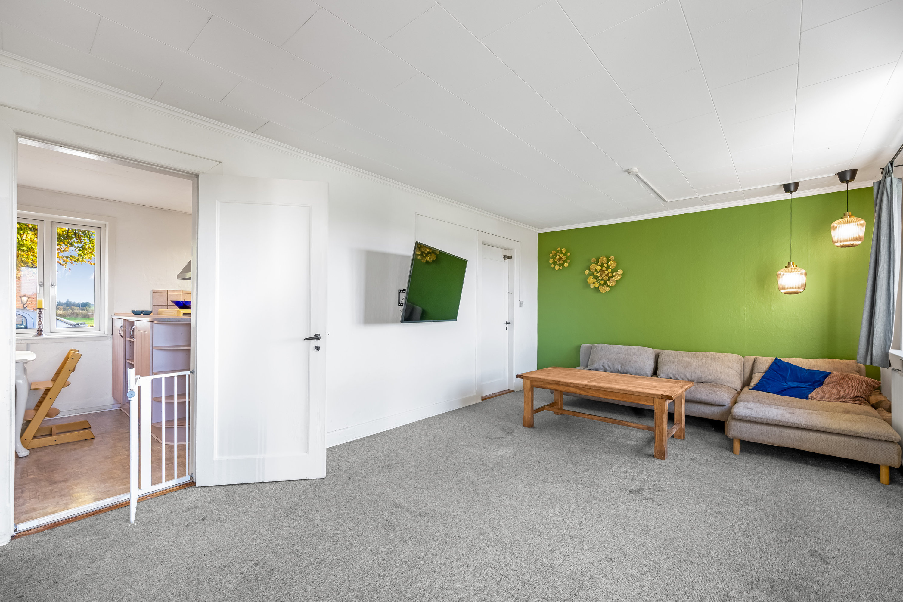 Fremhævet stue billede i fuldskærmstilstand. Billede af Længstedal 10, Borris, 6900 Skjern