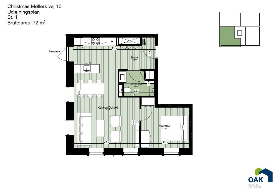 Plantegninger billede af Christmas Møllers Vej 13, st.. 4., Bolbro, 5200 Odense V