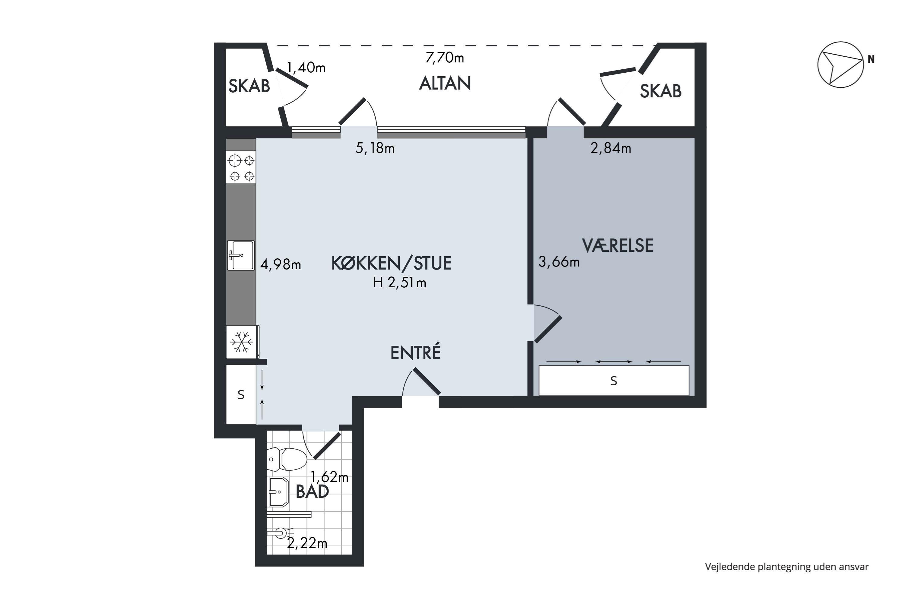 Plantegninger billede af Robert Jacobsens Vej 76, 3. 4., 2300 København S