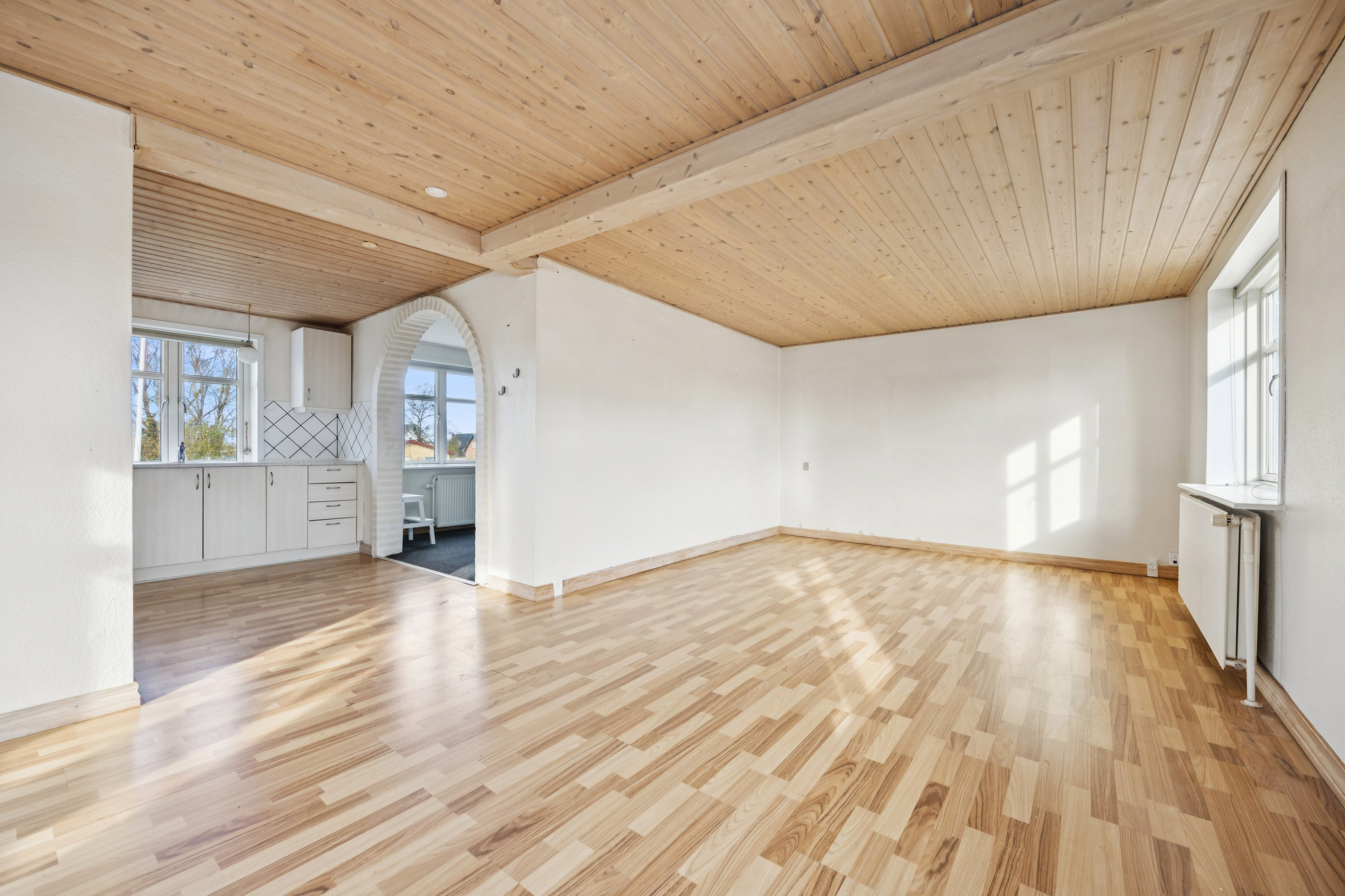 Fremhævet stue billede i fuldskærmstilstand. Billede af Vibevej 3, 9610 Nørager