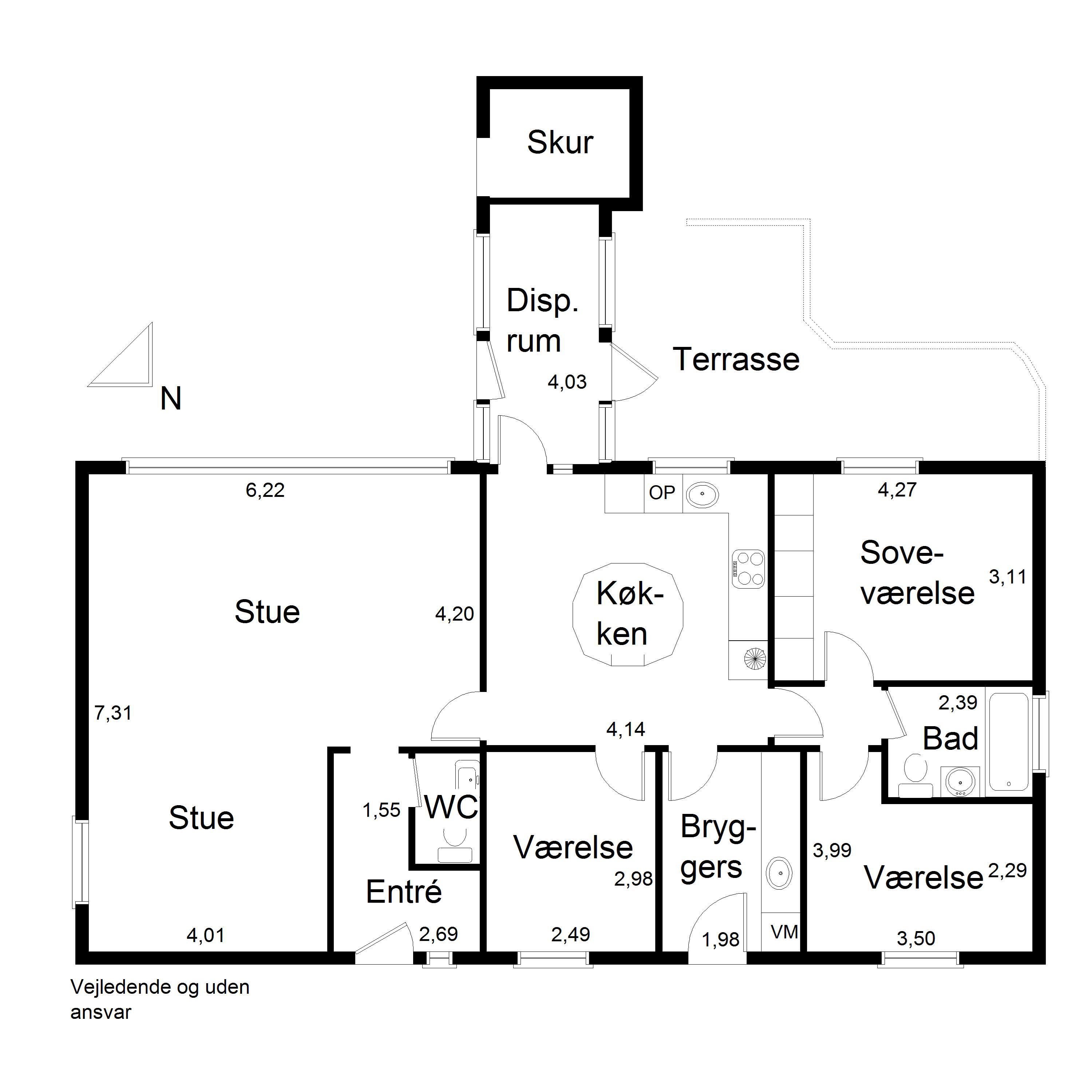 Plantegninger billede af Uggerslevvej 35A, Uggerslev, 5450 Otterup