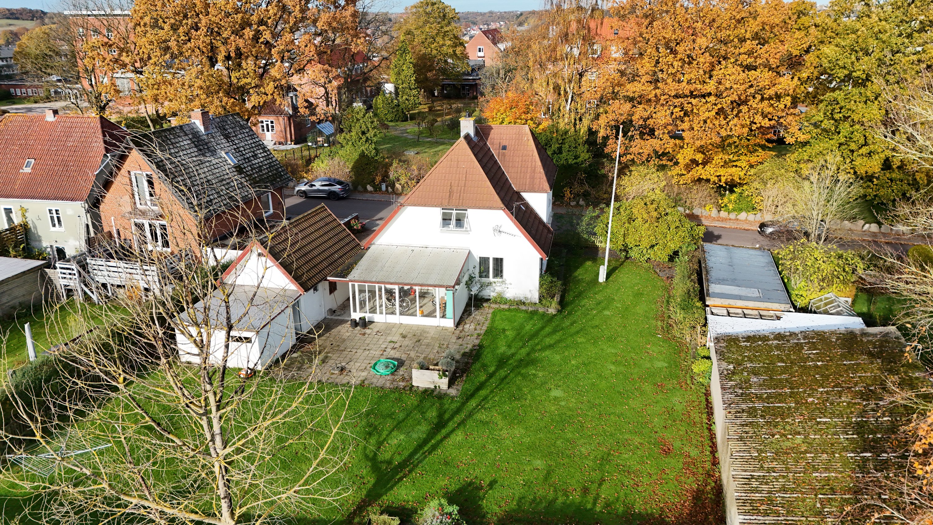 Fremhævet luftfoto billede i fuldskærmstilstand. Billede af Stolbjergvej 1, 9500 Hobro