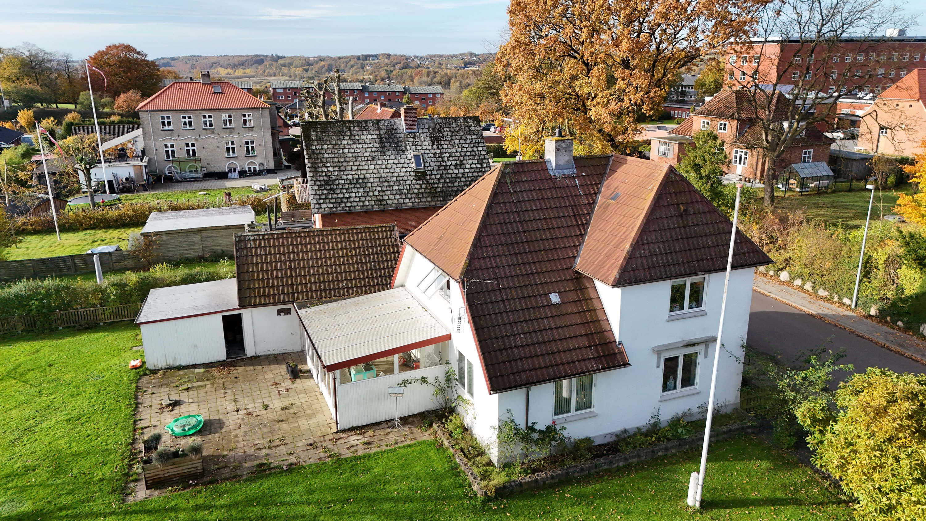 Fremhævet luftfoto billede i fuldskærmstilstand. Billede af Stolbjergvej 1, 9500 Hobro