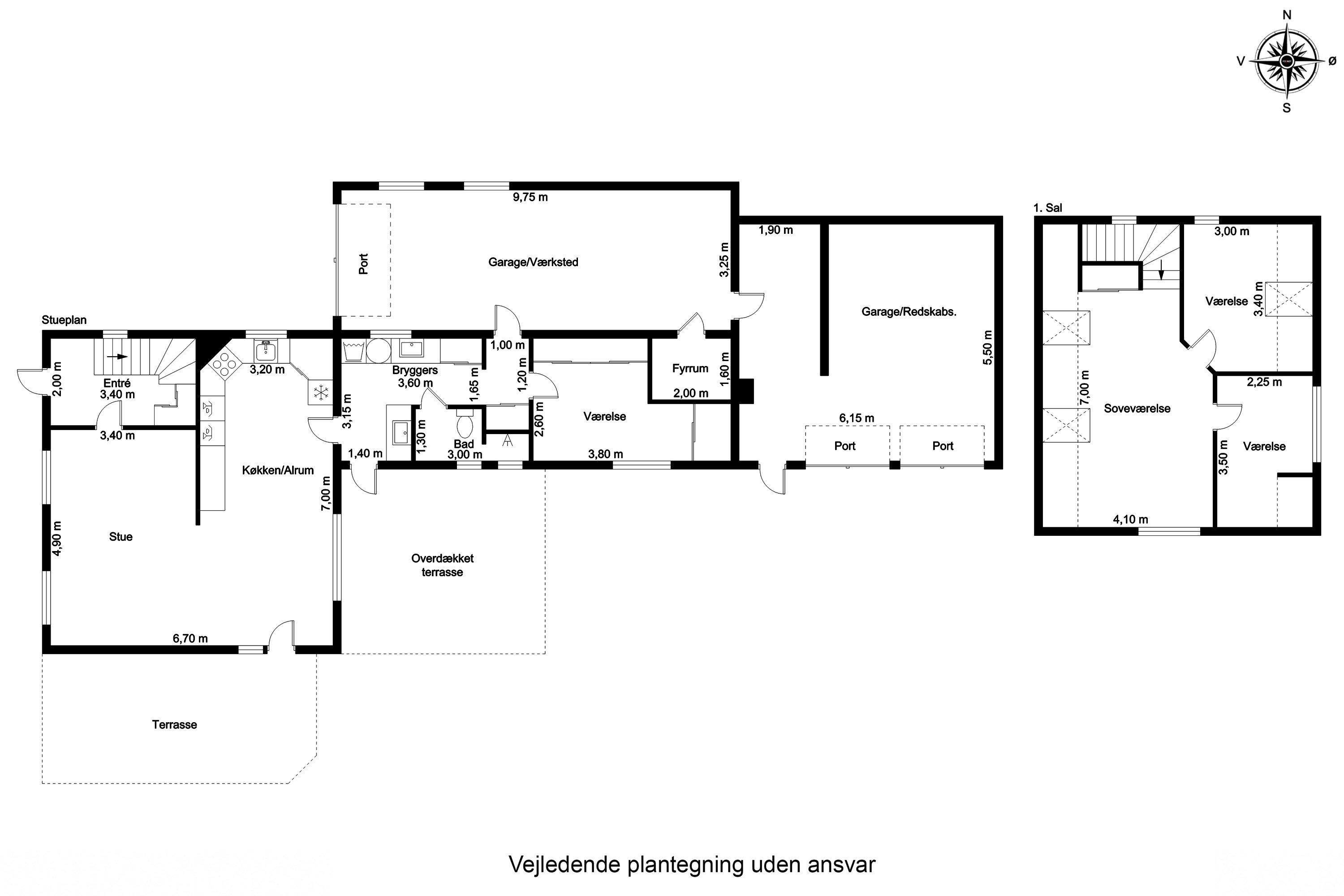 Plantegninger billede af Engvangen 33, Stend-Krogag, 7200 Grindsted