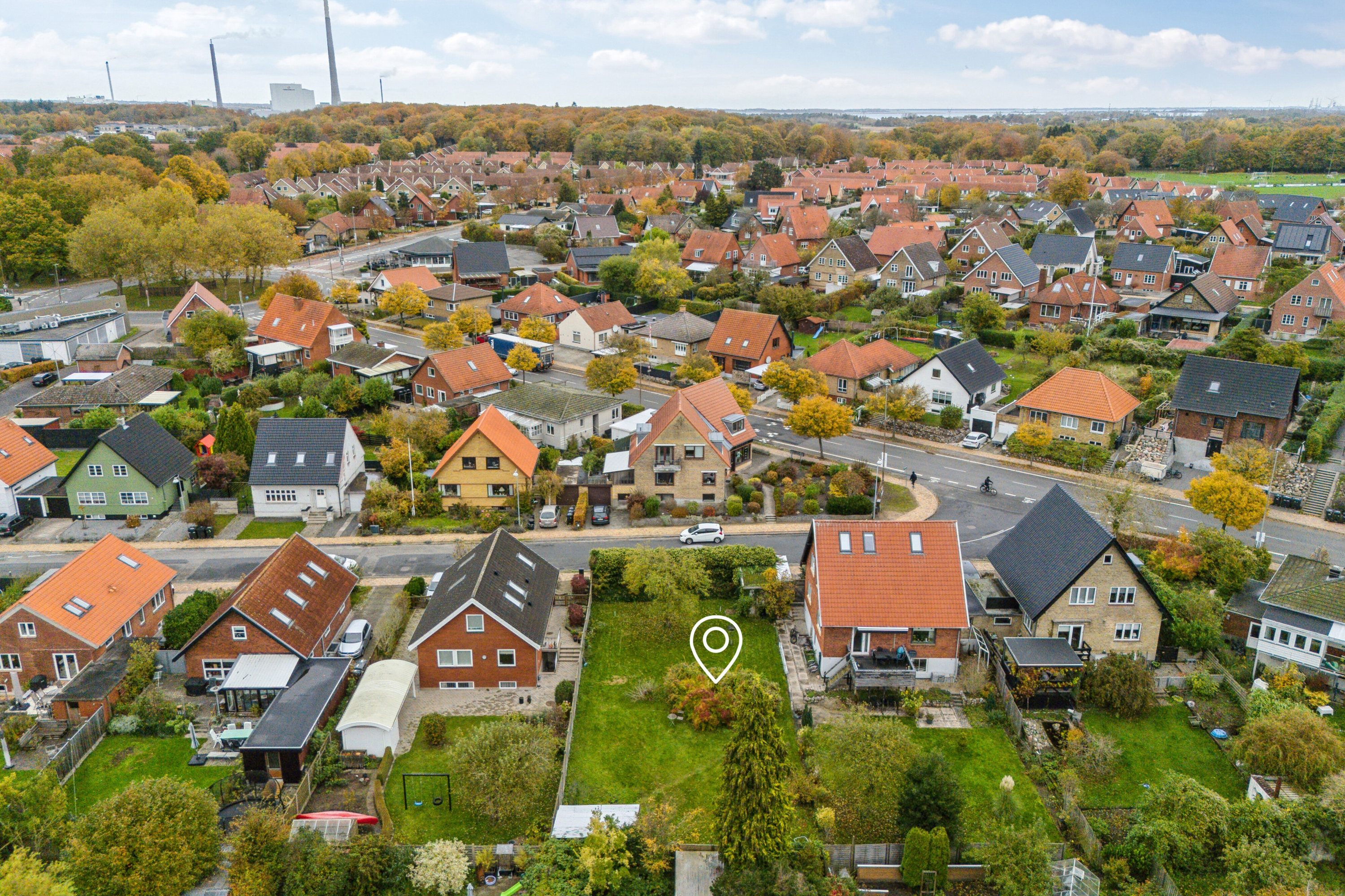 Fremhævet luftfoto billede i fuldskærmstilstand. Billede af Irisvej 9, 5000 Odense C