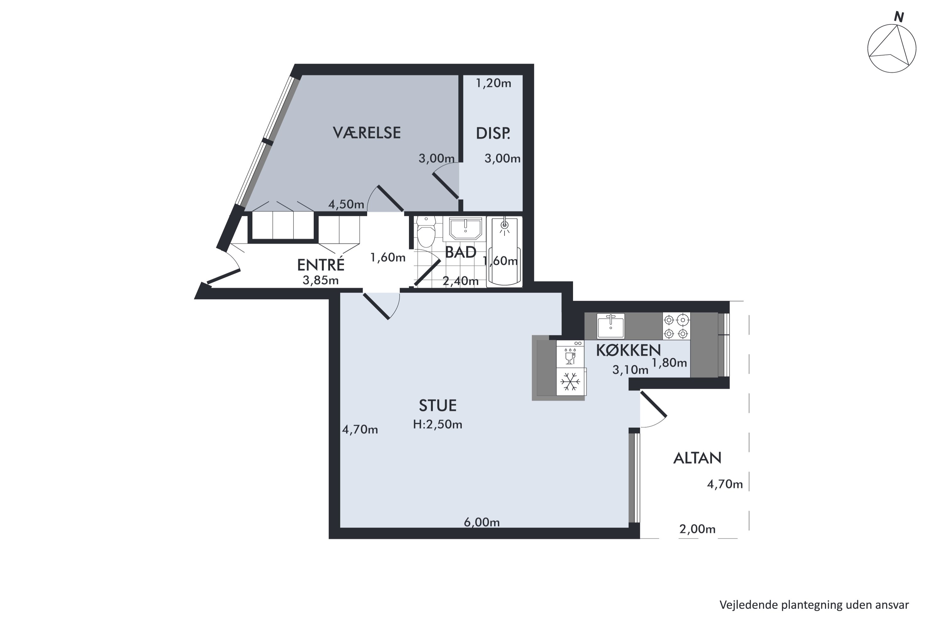 Plantegninger billede af Holsteinsgade 66, 5. 14., 2100 København Ø