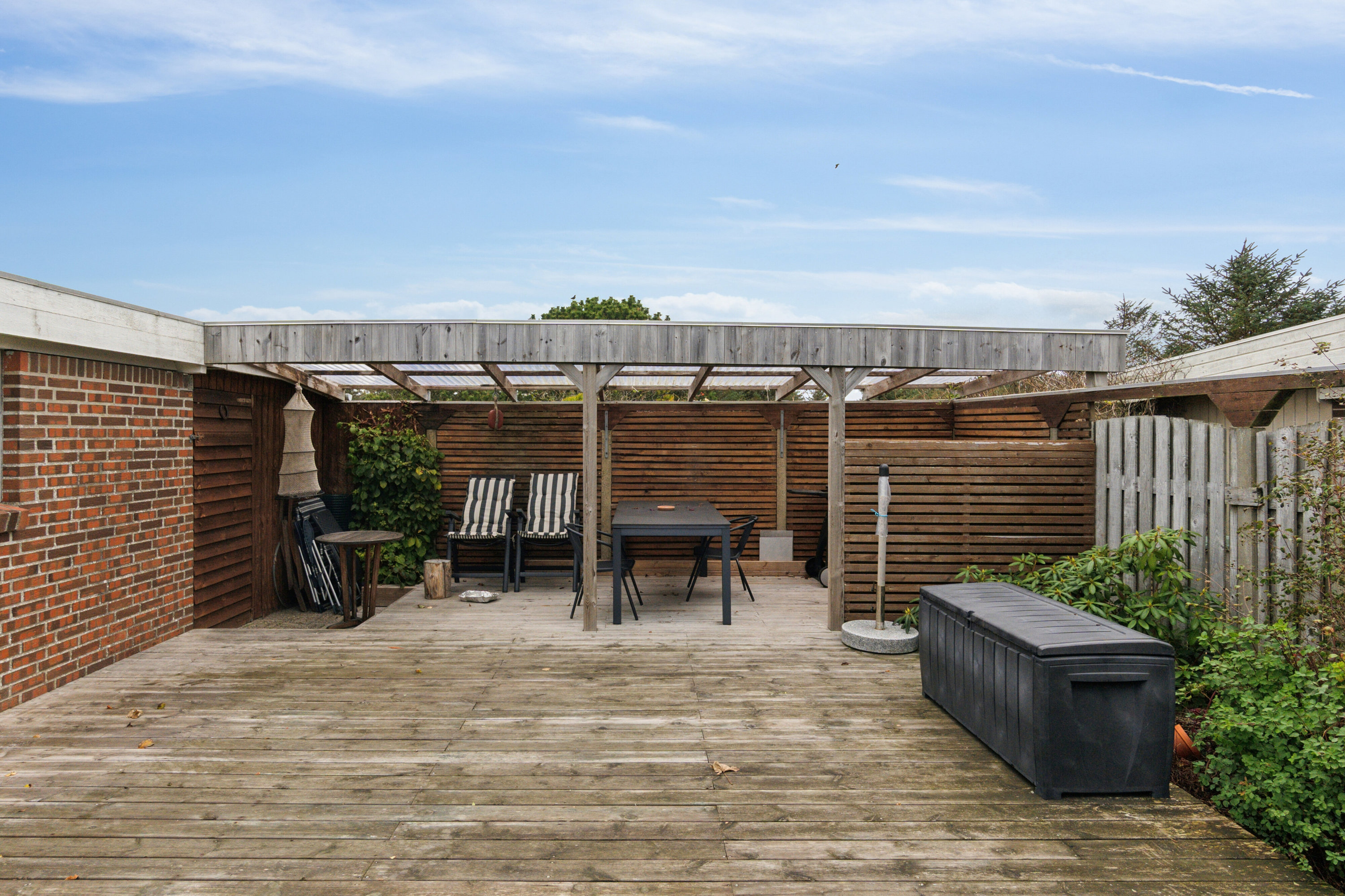 Fremhævet overdækket terrasse billede i fuldskærmstilstand. Billede af Tyttebærvej 4, Agger, 7770 Vestervig