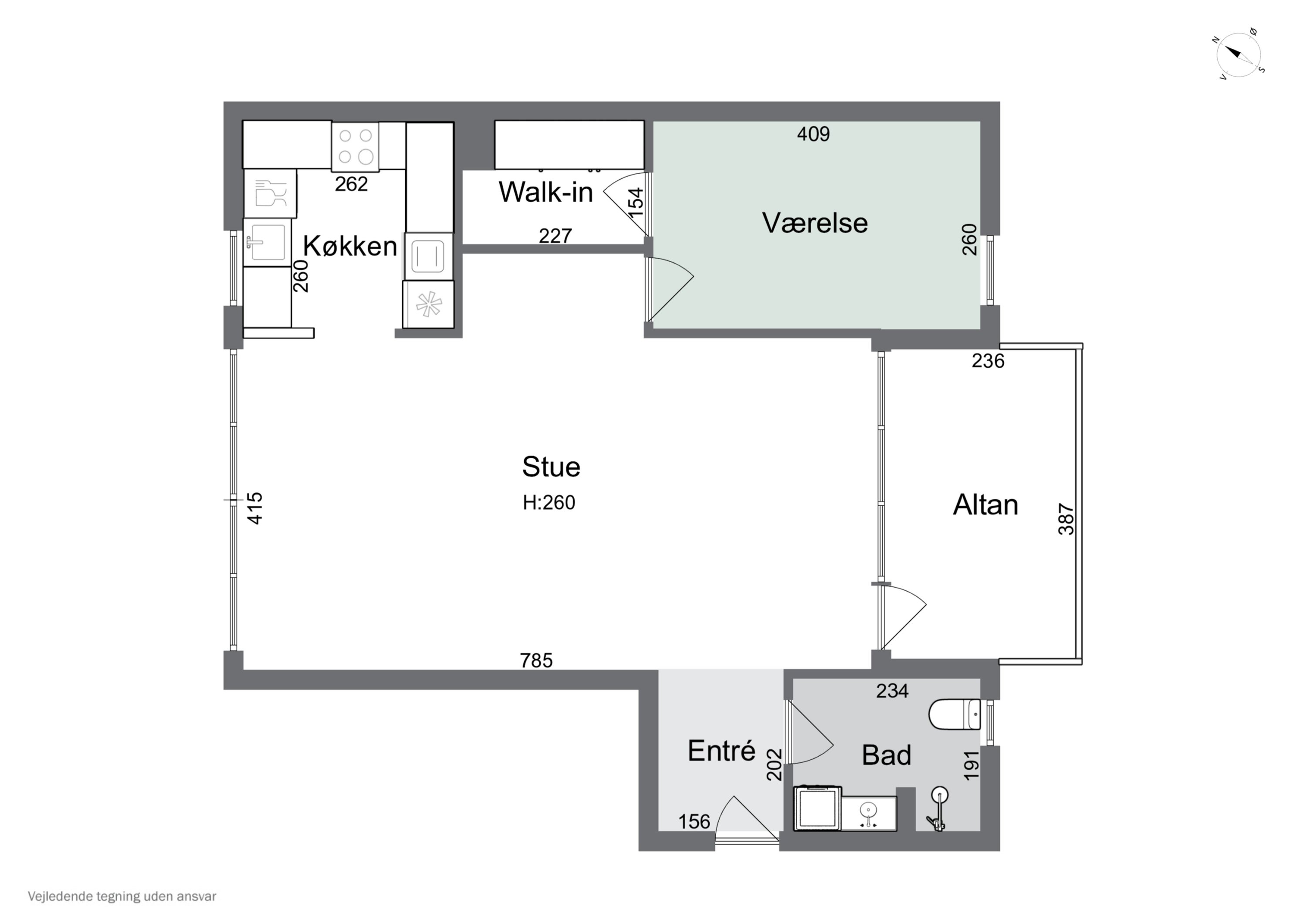 Plantegninger billede af Dampskibsmolen 1, st.. tv., 5800 Nyborg