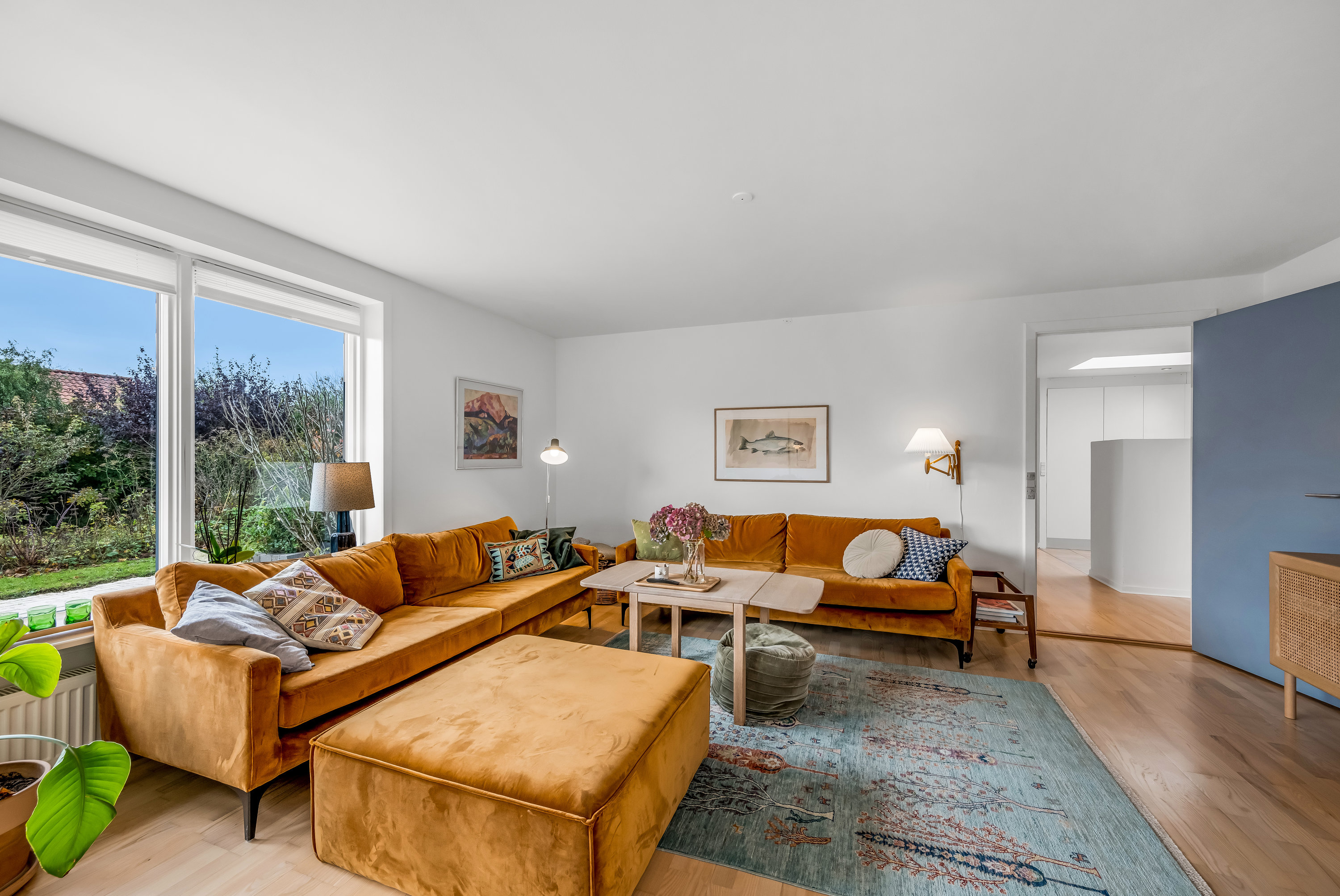 Fremhævet stue billede i fuldskærmstilstand. Billede af Tjørnevej 6, 6950 Ringkøbing