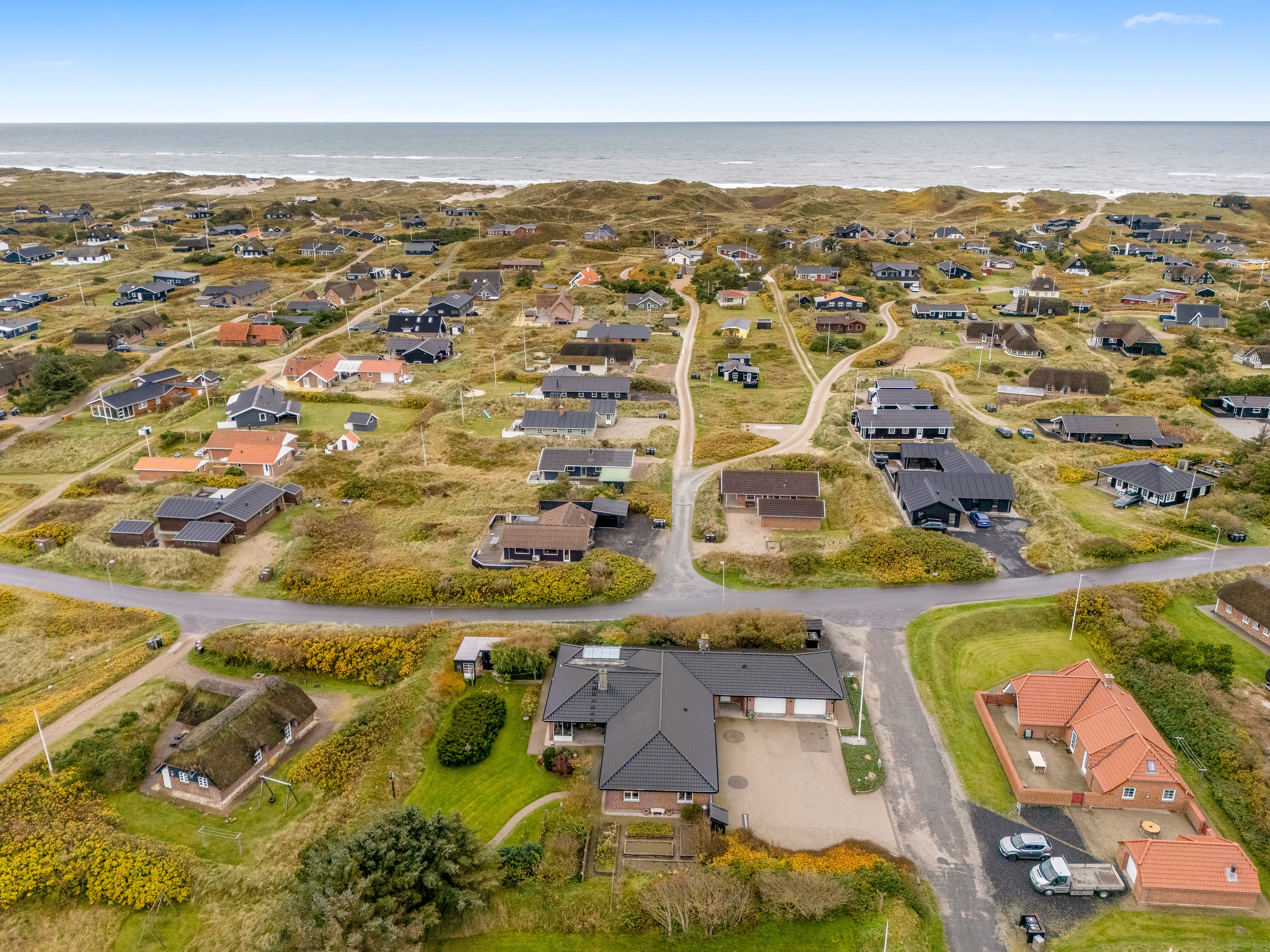 Miniaturebillede 2: luftfoto. Billede af Nordsøvej 73, Søndervig, 6950 Ringkøbing