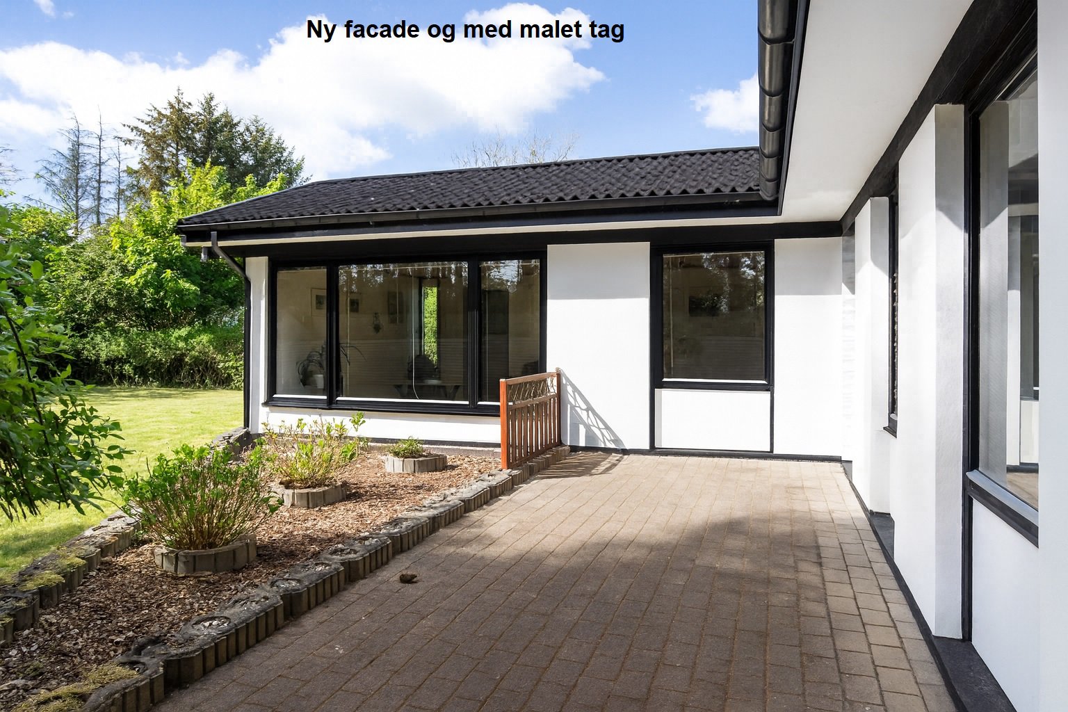 Fremhævet visualiseret terrasse billede i fuldskærmstilstand. Billede af Møllevej 13, Lyngså, 9300 Sæby