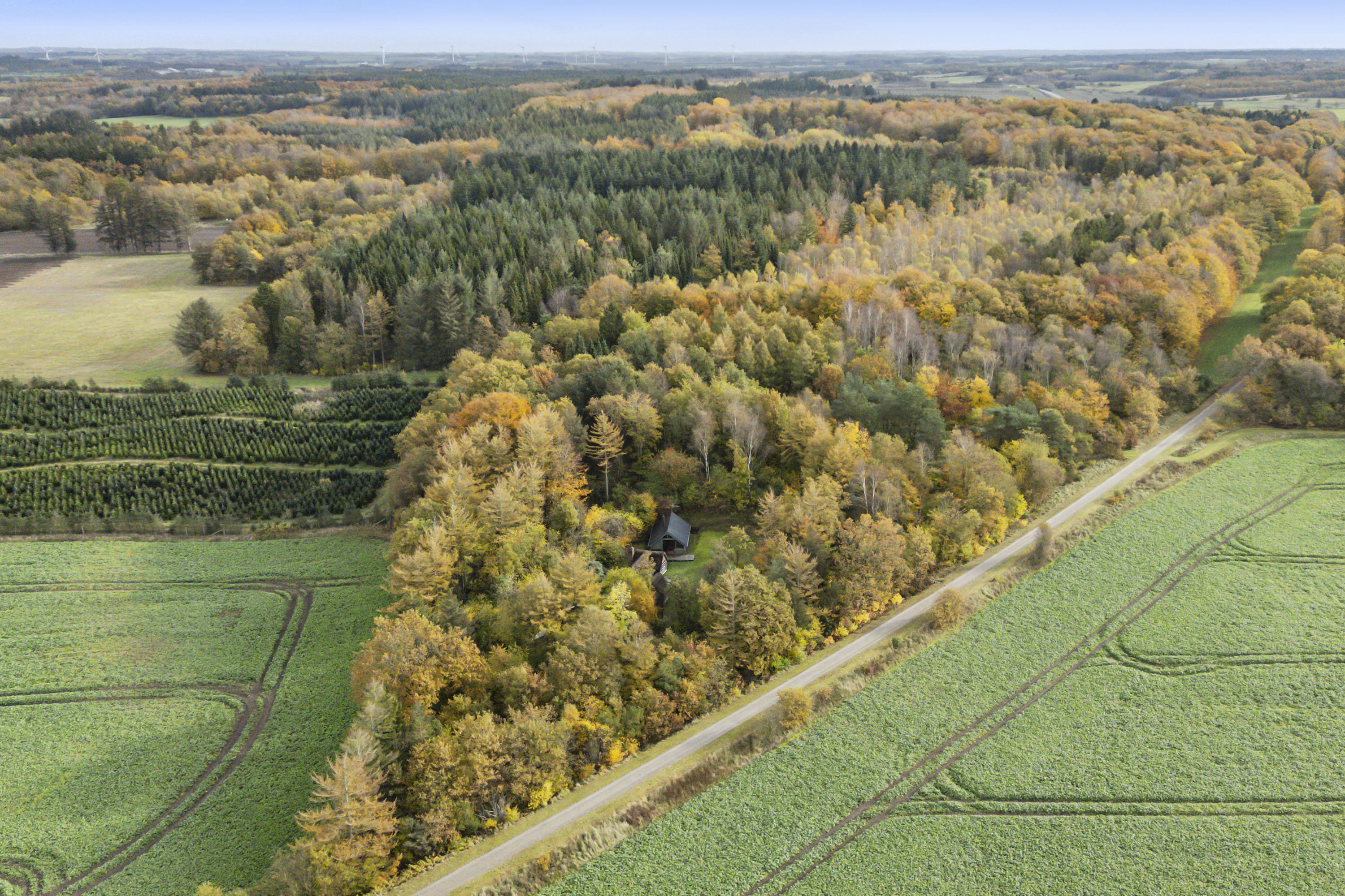 Fremhævet luftfoto billede i fuldskærmstilstand. Billede af Gatten Møllevej 83, Gatten, 9640 Farsø
