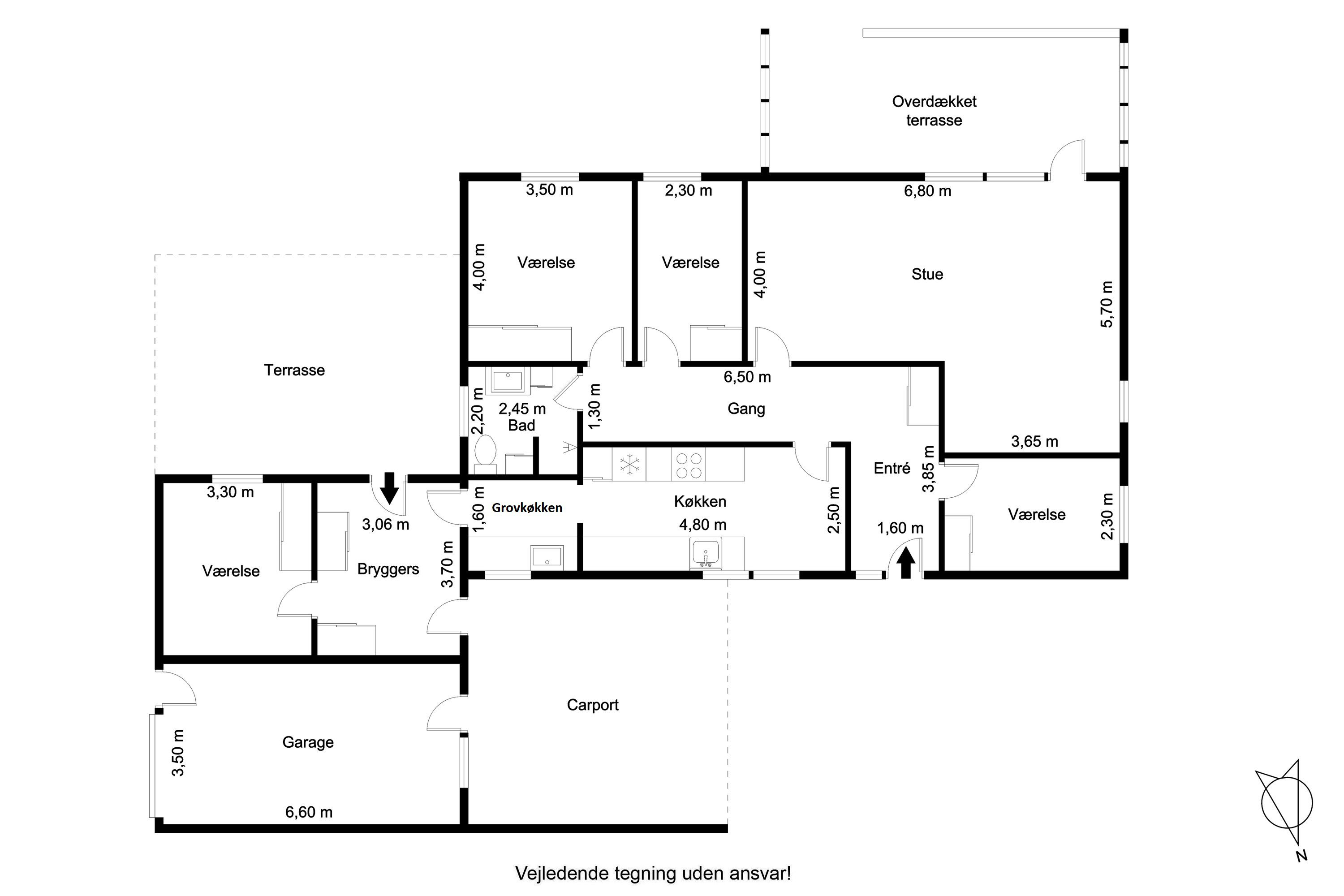 Plantegninger billede af Peder Munks Vej 68, 9300 Sæby
