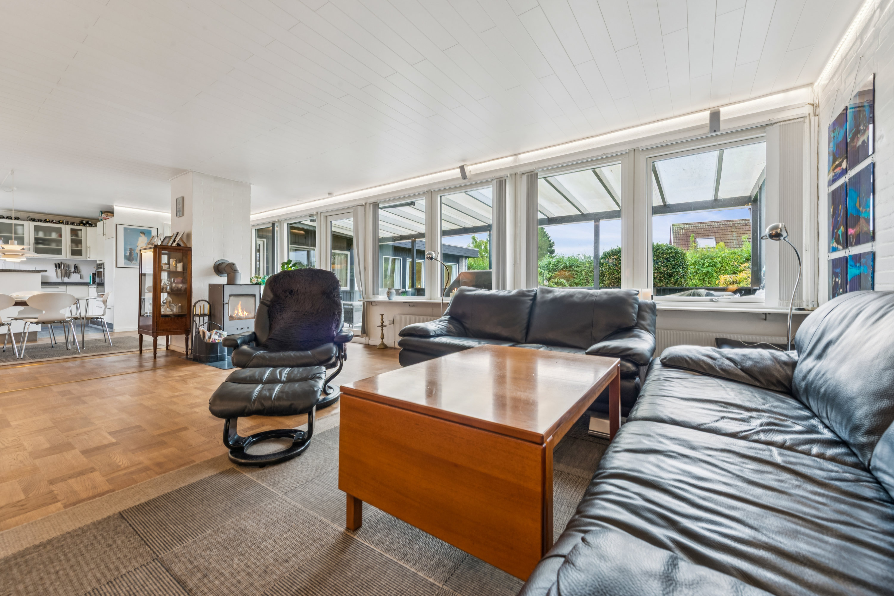 Fremhævet stue billede i fuldskærmstilstand. Billede af Bondager 29, 2670 Greve