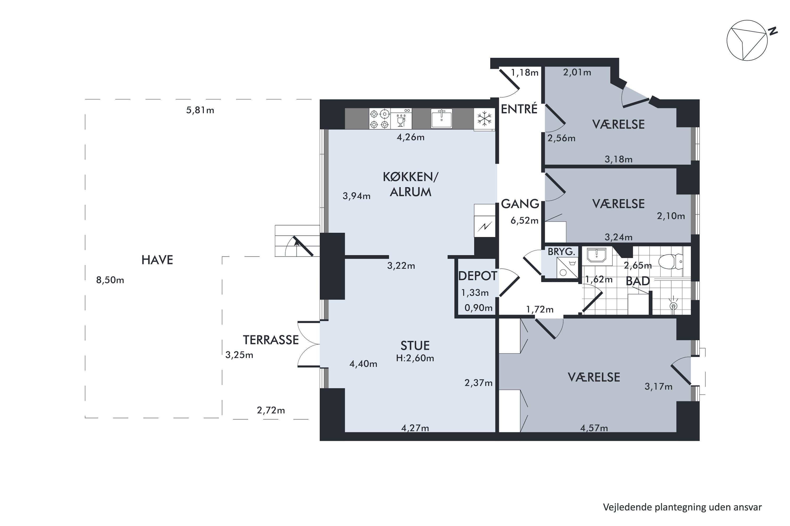 Plantegninger billede af La Cours Vej 18, st.. th., 2000 Frederiksberg