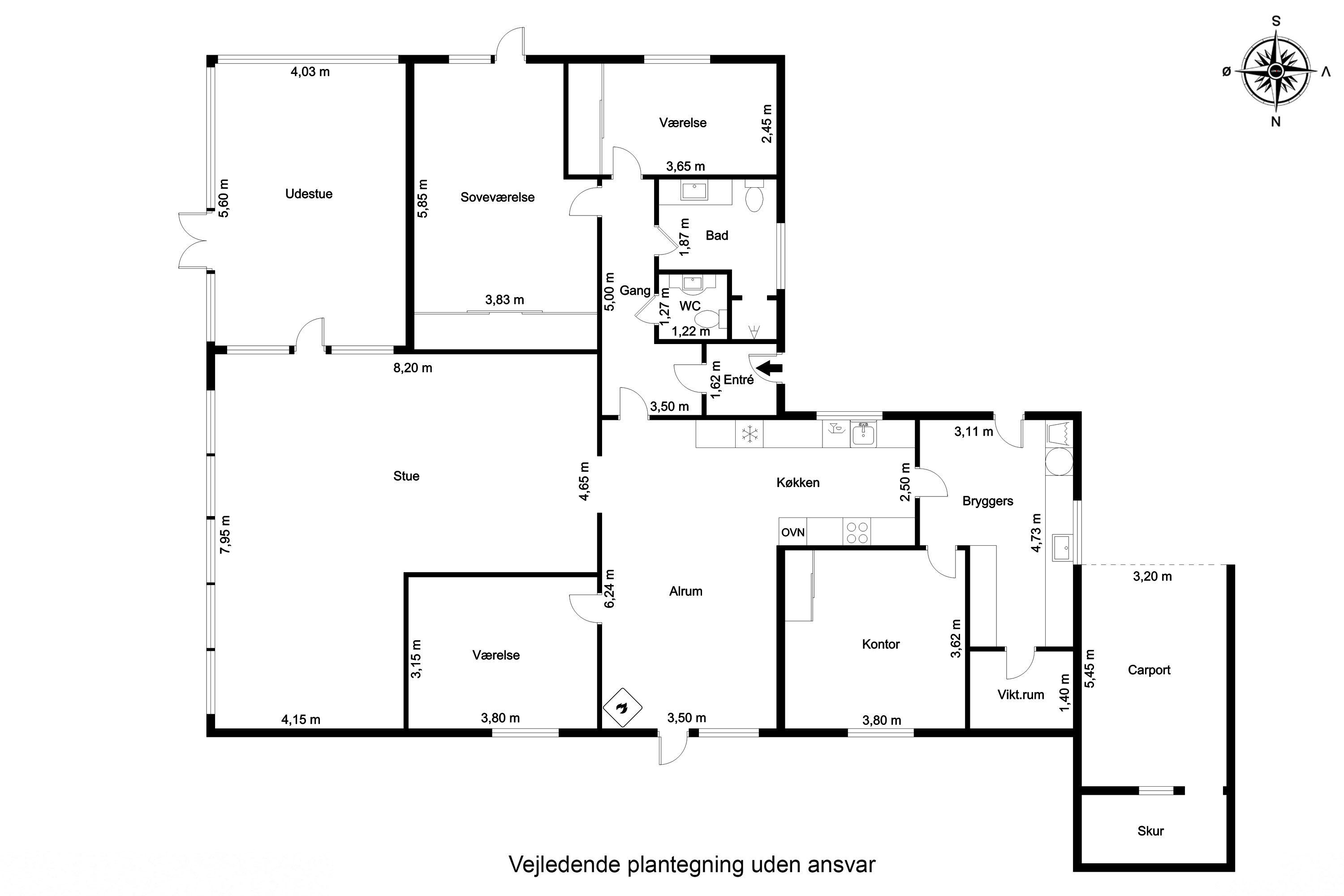 Plantegninger billede af Lindealle 21, 8740 Brædstrup