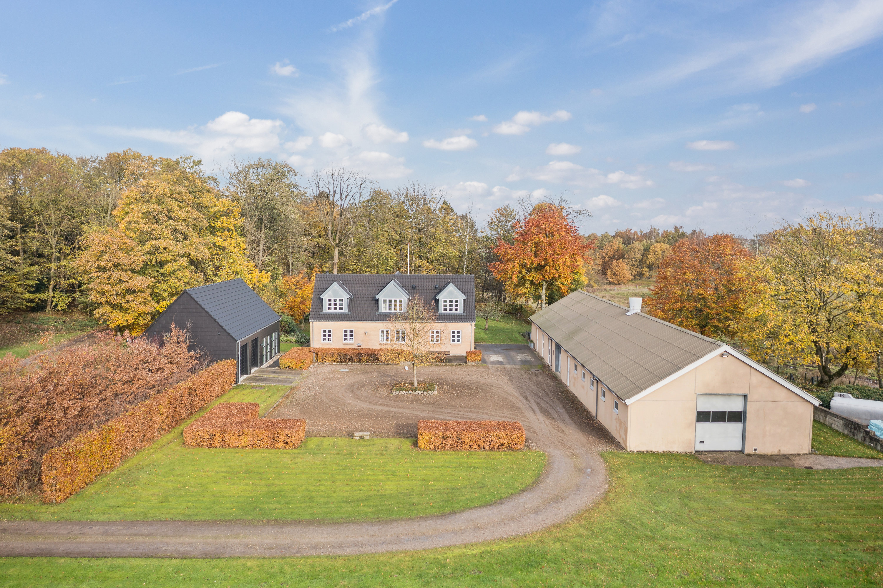 Fremhævet luftfoto billede i fuldskærmstilstand. Billede af Tastumvej 56, Tastum, 7850 Stoholm Jyll