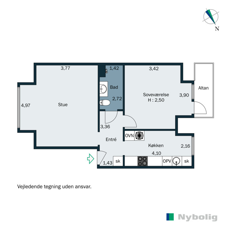 Plantegninger billede af Gyldenløvesgade 13, 2. tv., 5000 Odense C