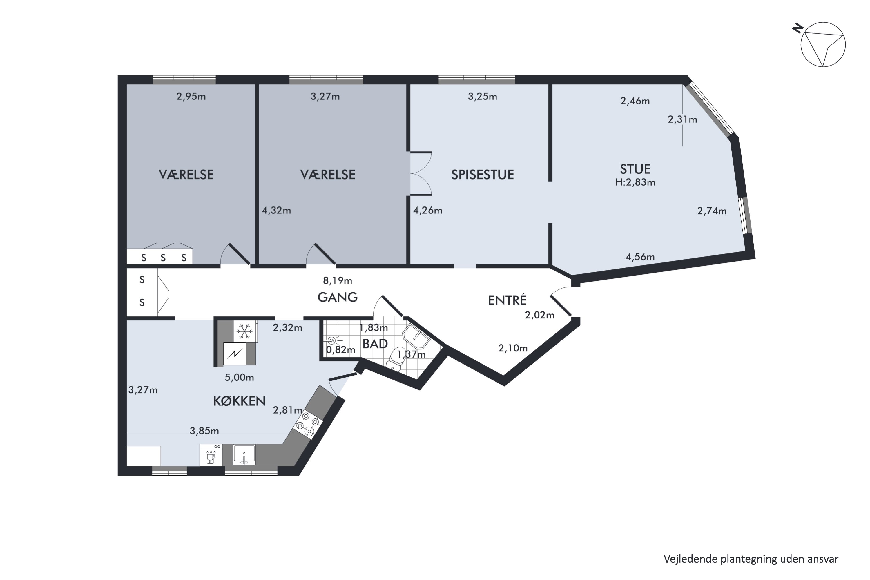 Plantegninger billede af Jagtvej 137, 3. th., 2200 København N