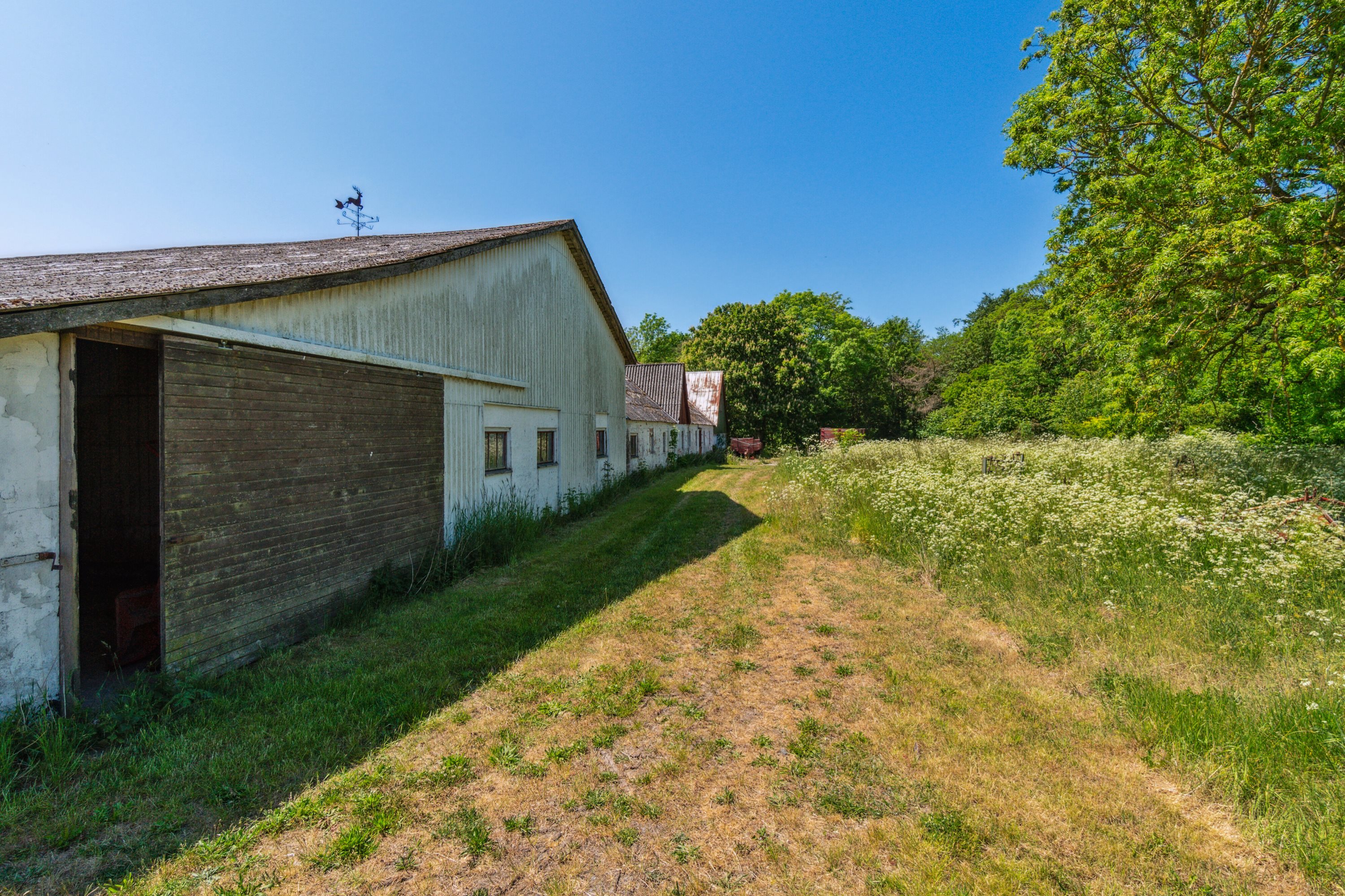 Fremhævet set fra haven billede i fuldskærmstilstand. Billede af Kalbyvejen 30, 3720 Aakirkeby