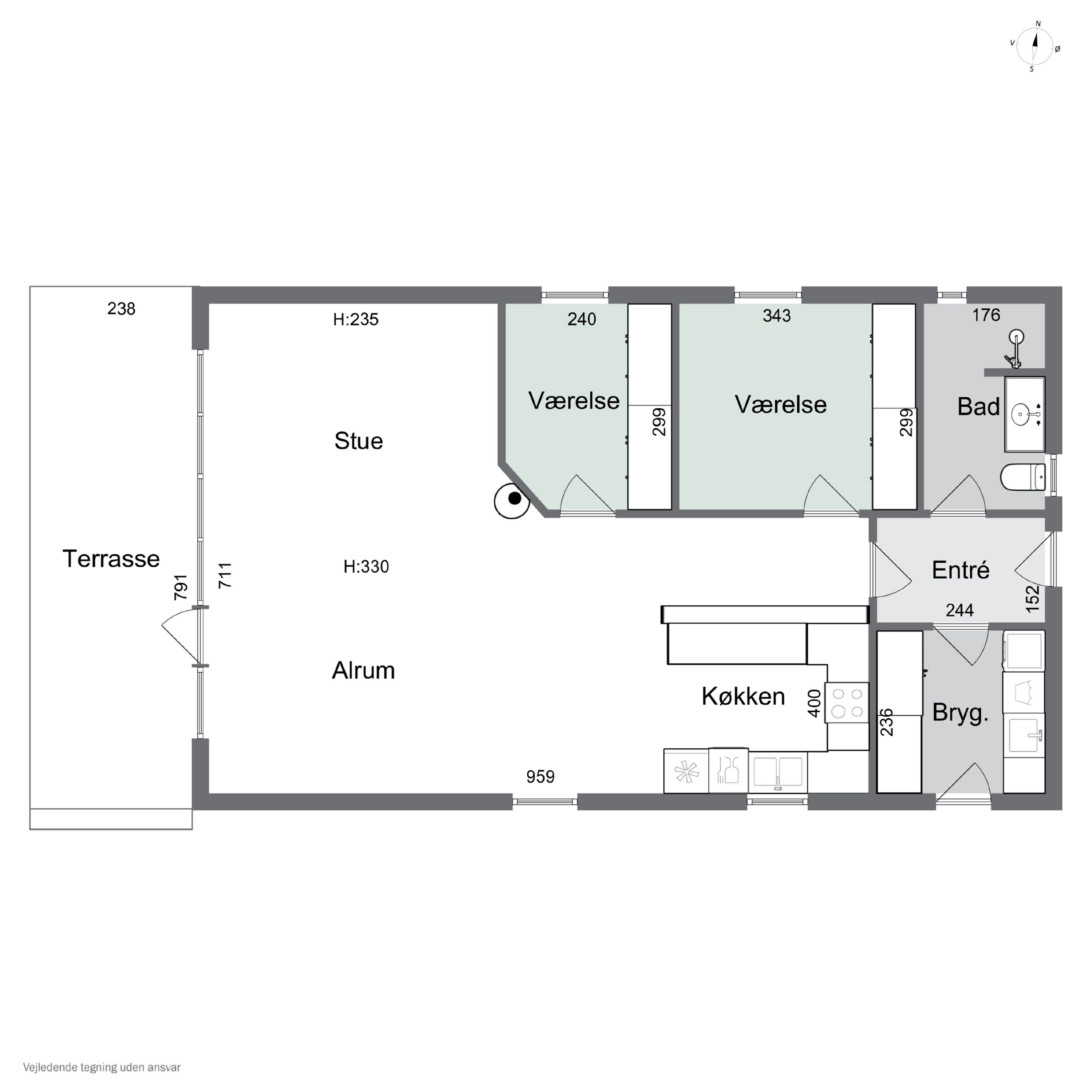 Plantegninger billede af Svanevænget 23B, 4040 Jyllinge