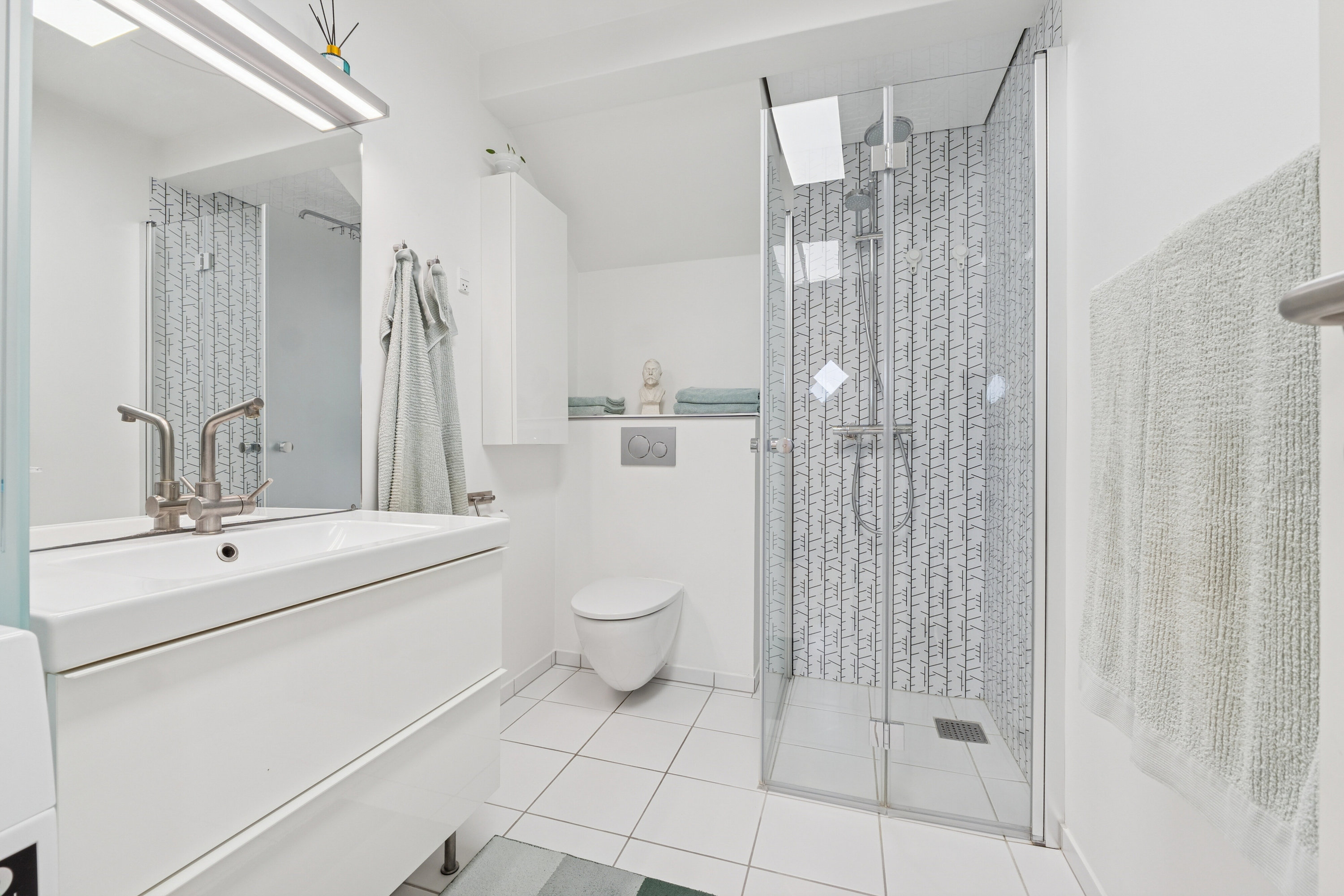 Fremhævet badeværelse billede i fuldskærmstilstand. Billede af Nørreport 16, 1., 5900 Rudkøbing