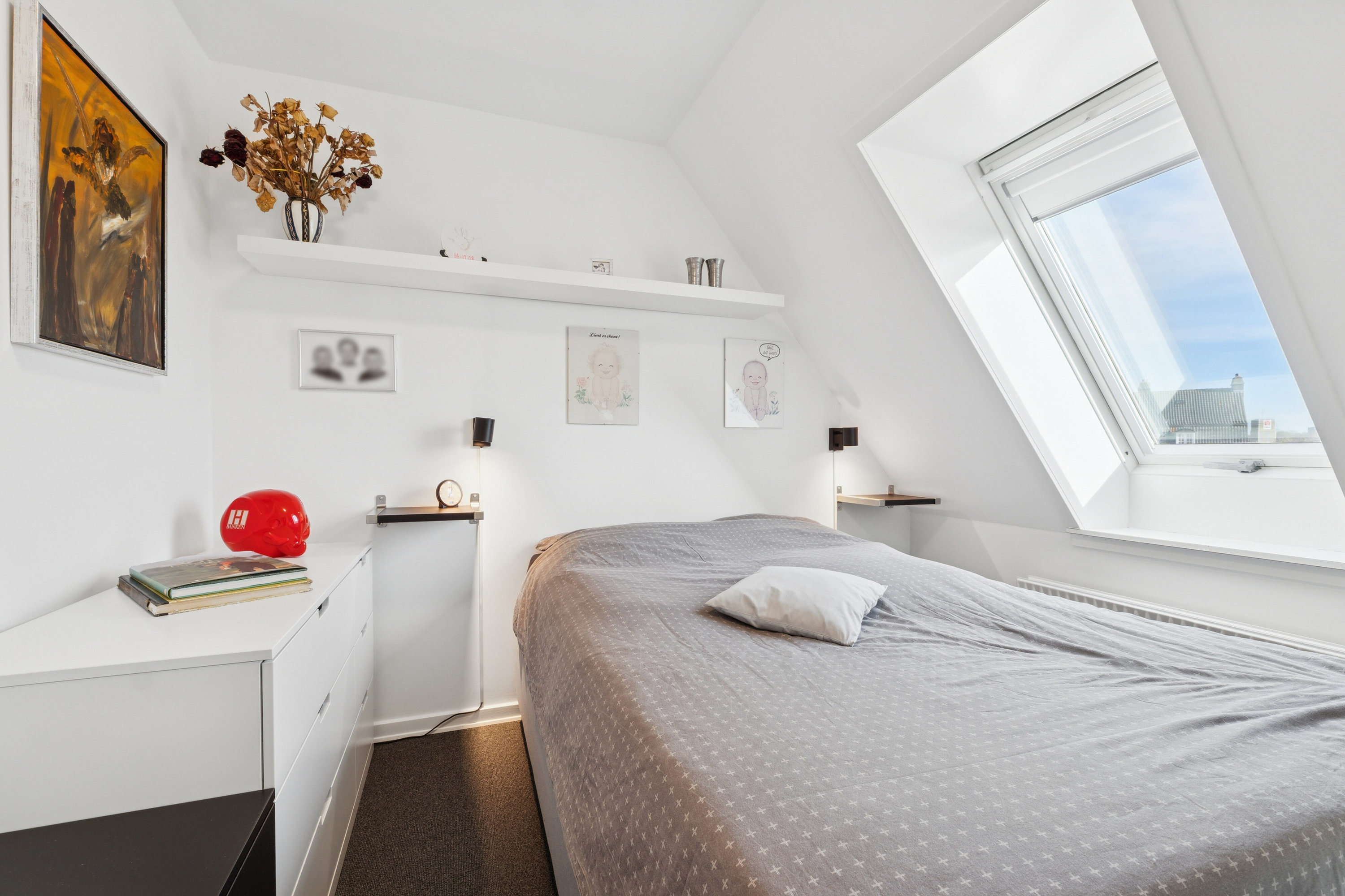 Fremhævet soveværelse billede i fuldskærmstilstand. Billede af Nørreport 16, 1., 5900 Rudkøbing