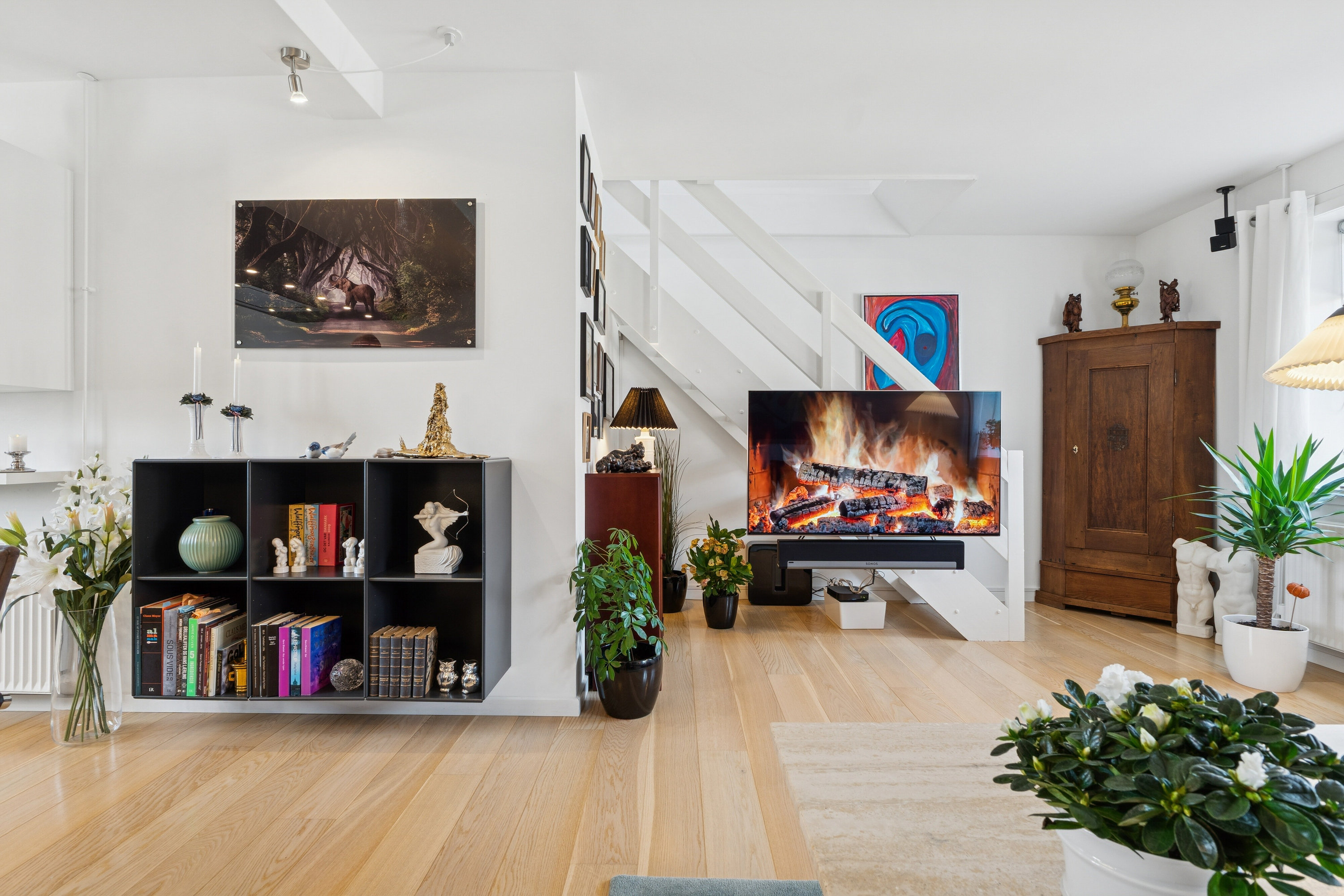 Fremhævet stue billede i fuldskærmstilstand. Billede af Nørreport 16, 1., 5900 Rudkøbing