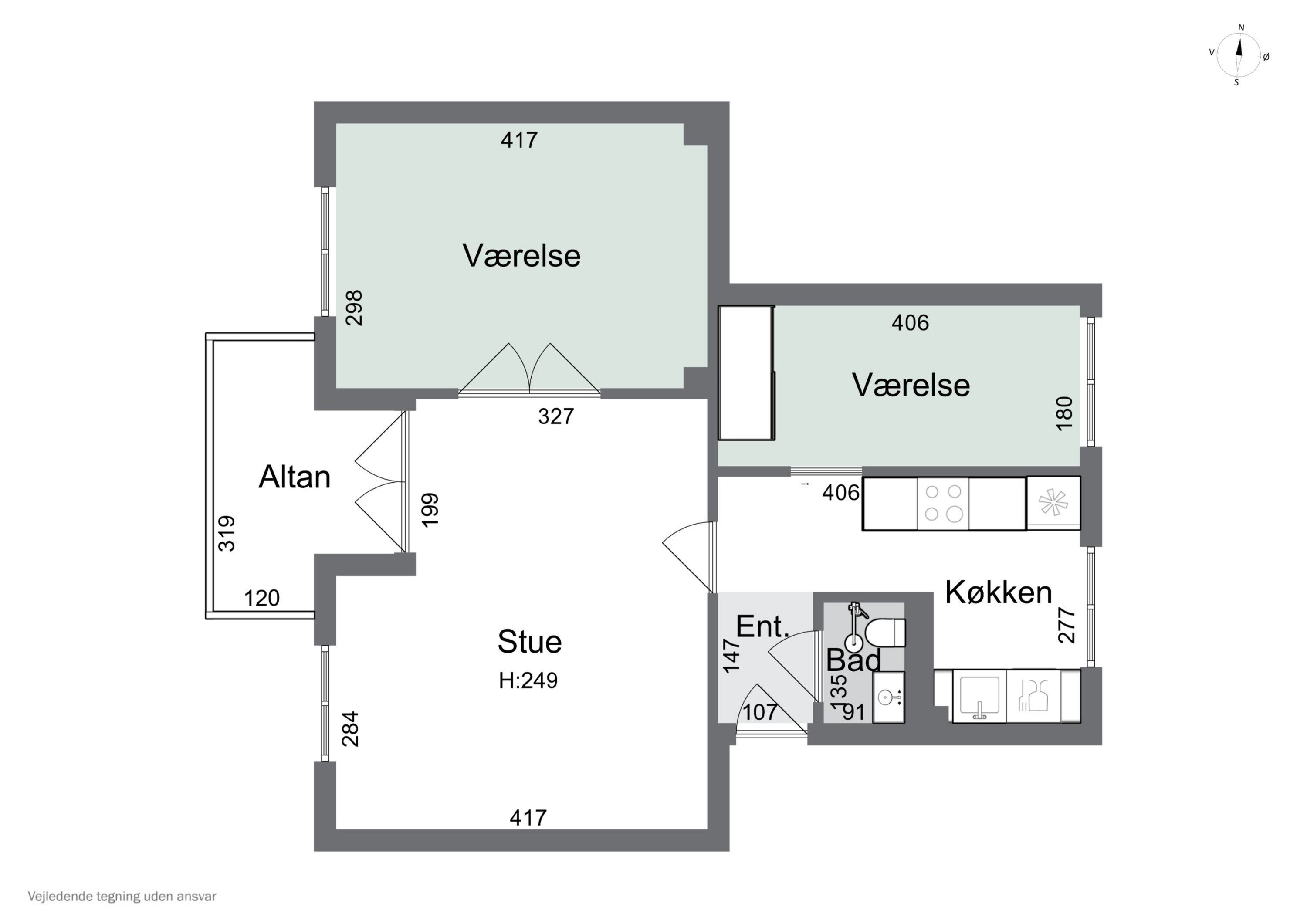 Plantegninger billede af Frederiksdalsvej 105E, 1. th., 2830 Virum