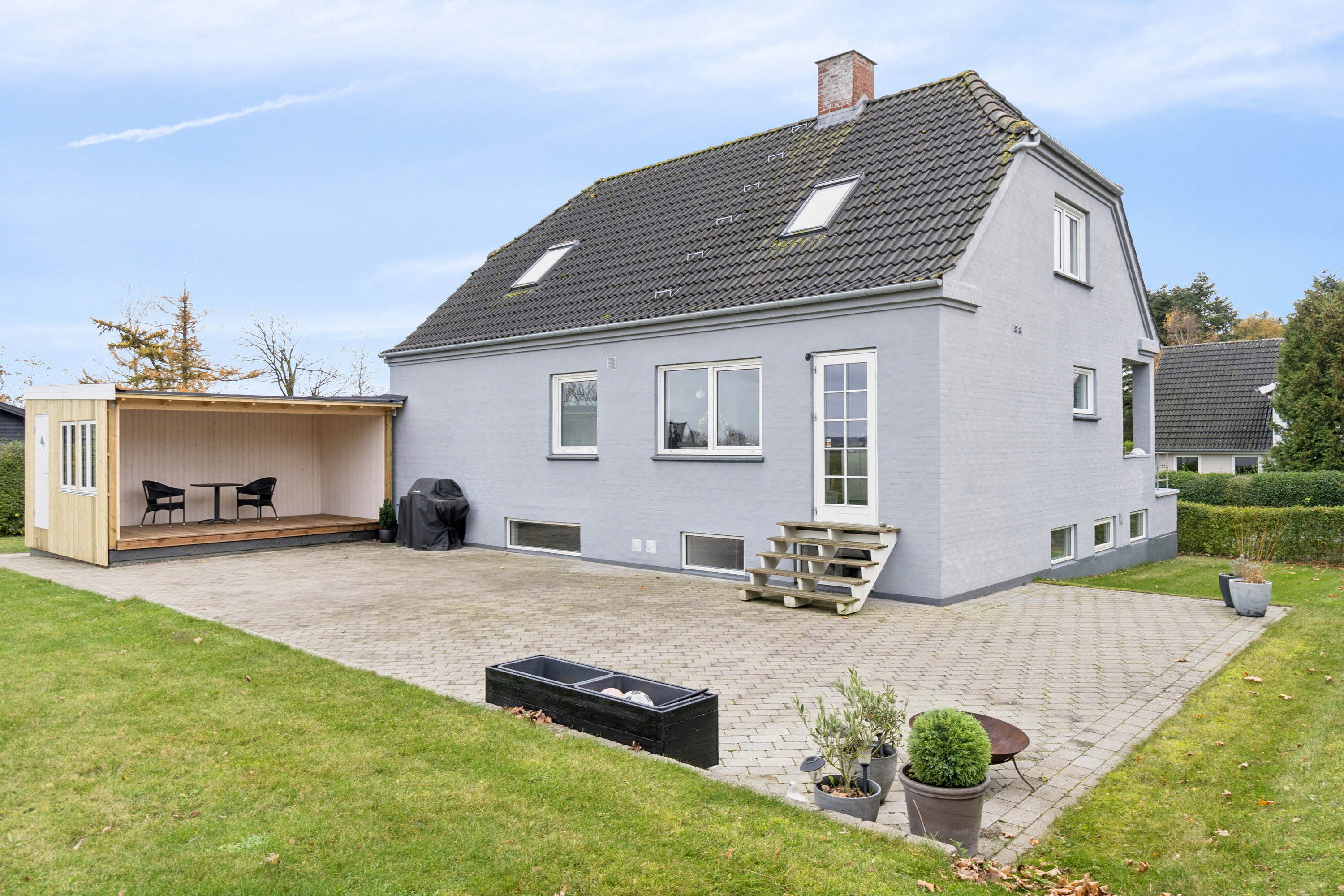 Fremhævet set fra haven billede i fuldskærmstilstand. Billede af Katrinevej 9, Gimlinge, 4200 Slagelse