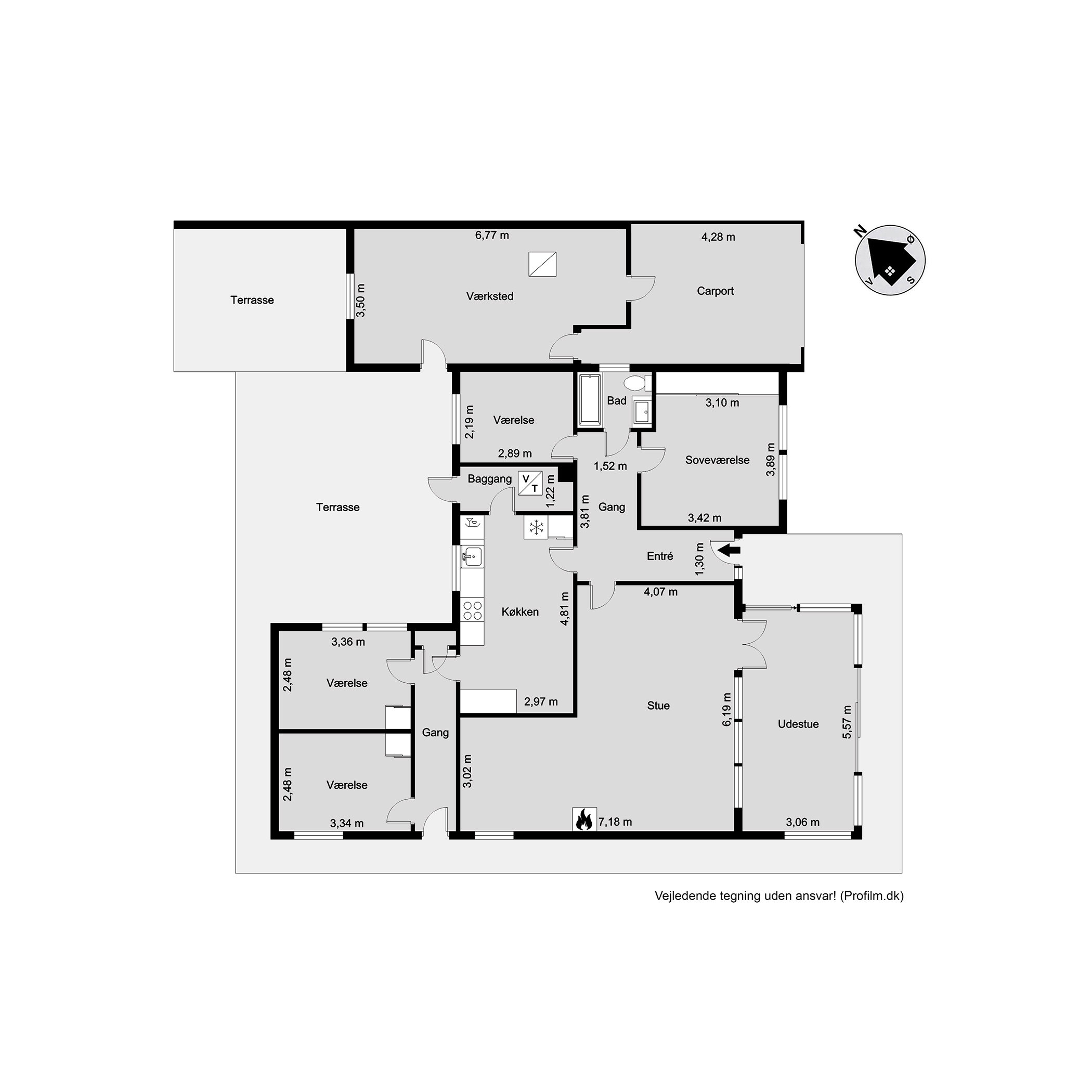 Plantegninger billede af Paabyvej 28, Bramdrupdam, 6000 Kolding