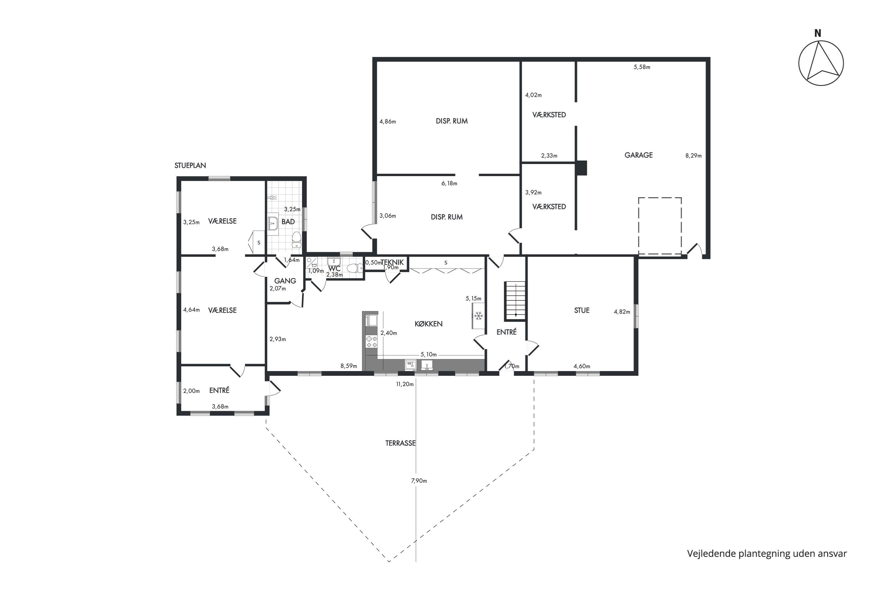 Plantegninger billede af Stougårdsvej 19, Vidstrup, 8860 Ulstrup