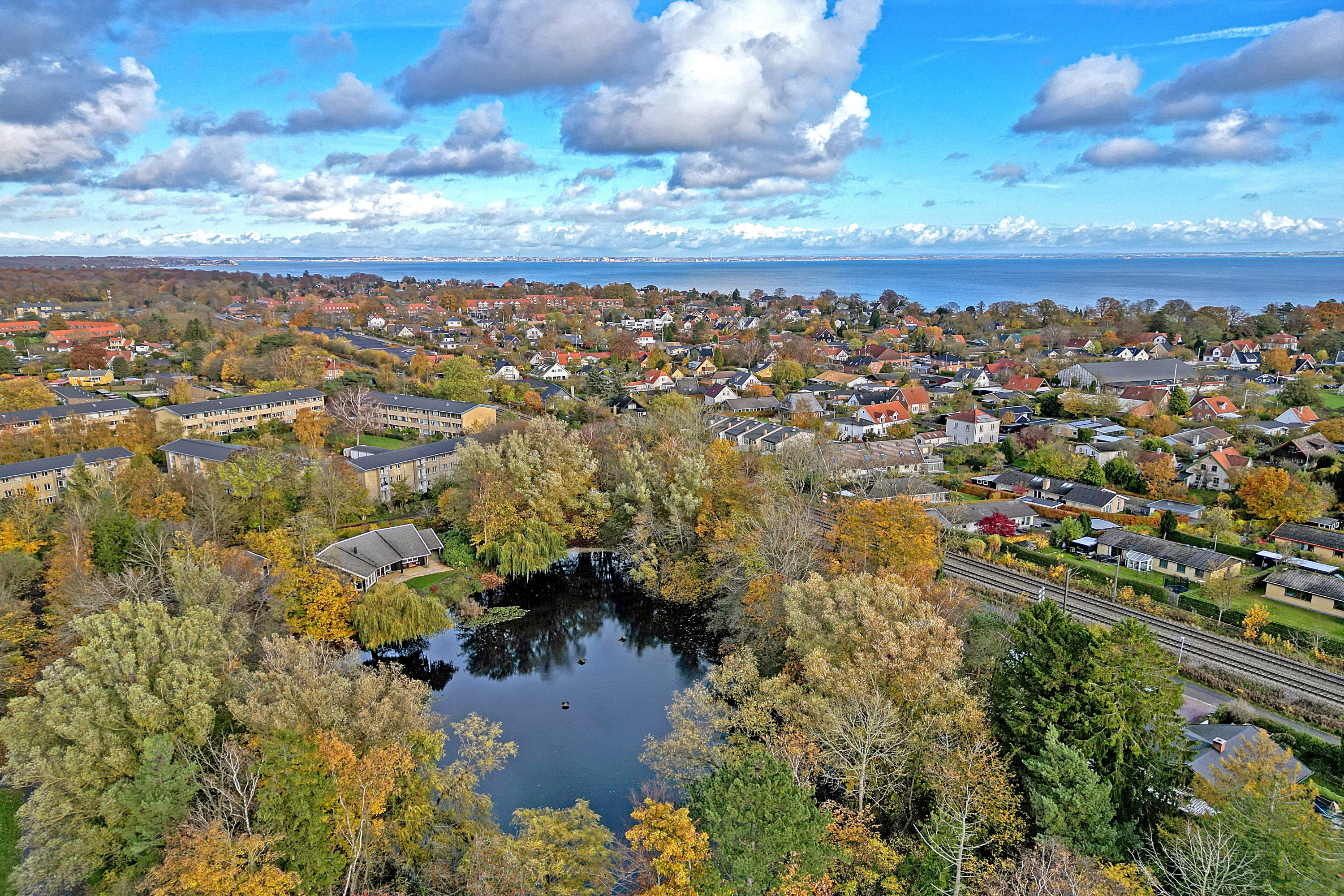 Fremhævet luftfoto billede i fuldskærmstilstand. Billede af Teglgårdsvej 425, 2. th., 3050 Humlebæk