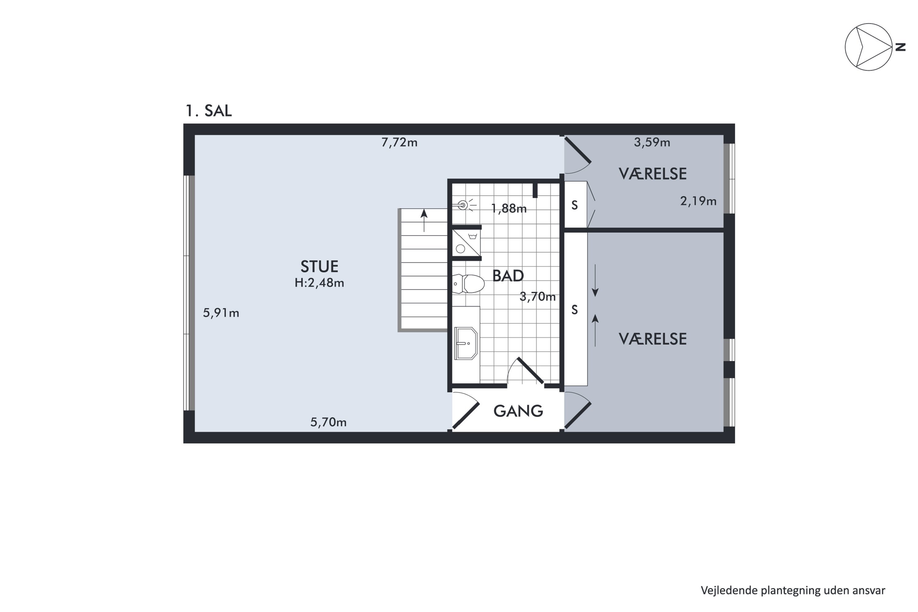 Plantegninger billede af Vestervang 10, 5. 1055., 8000 Aarhus C