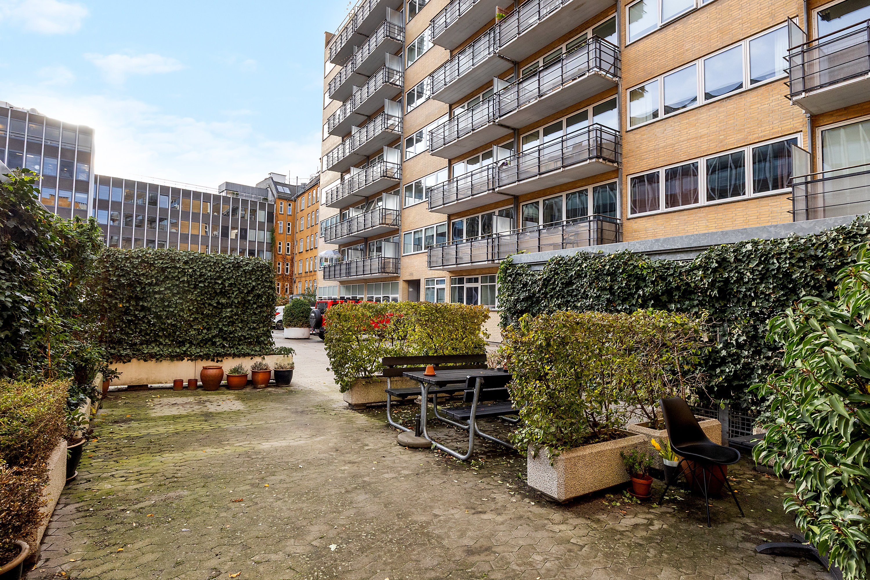 Fremhævet terrasse billede i fuldskærmstilstand. Billede af Nørre Søgade 37C, 1. 4., 1370 København K