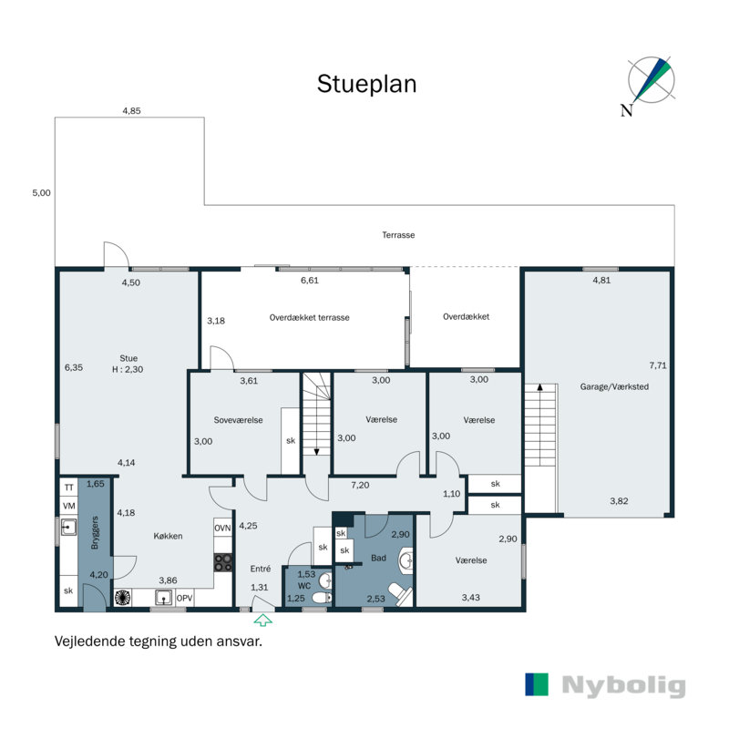 Plantegninger billede af Bøgevej 1A, Hammelev, 6500 Vojens