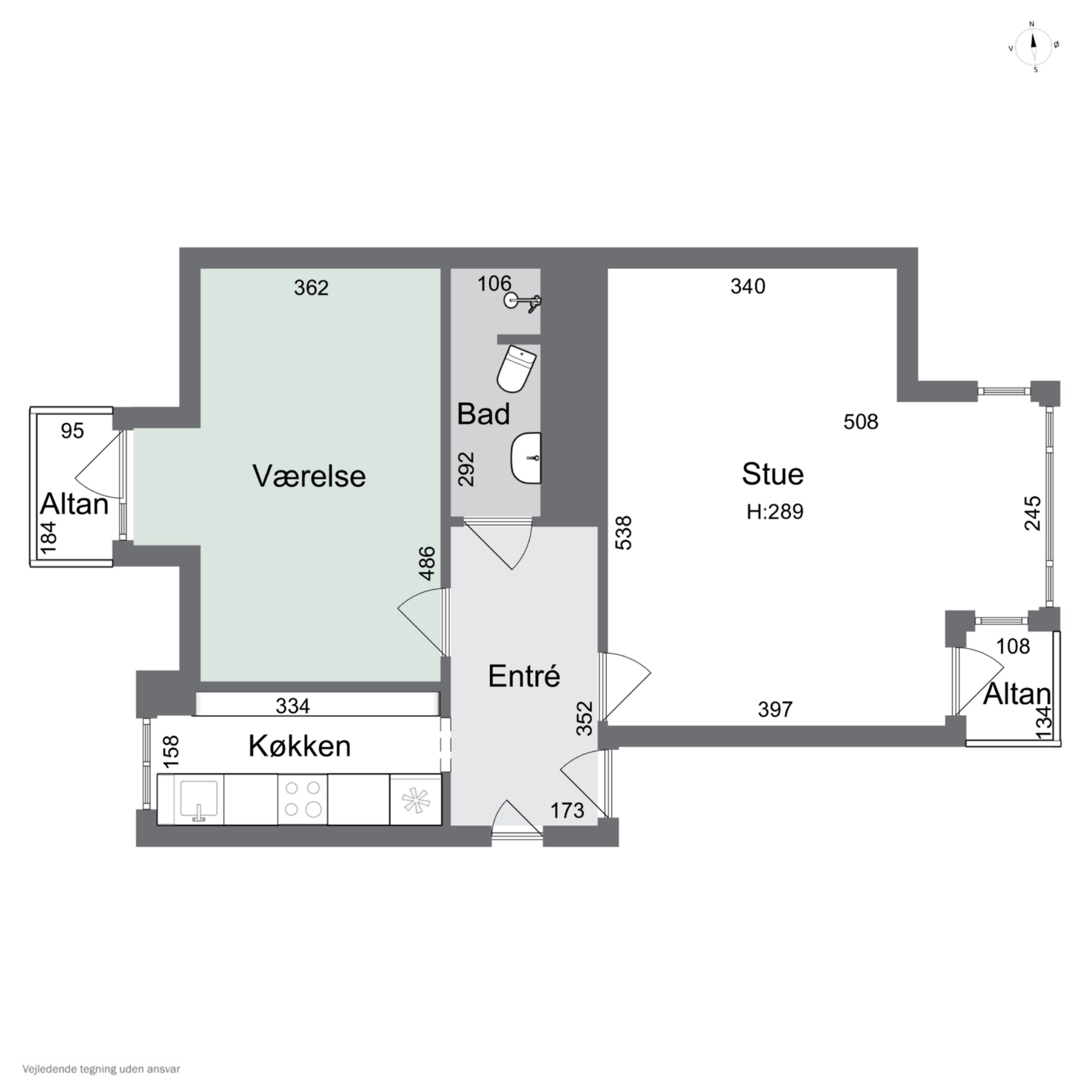 Plantegninger billede af Teisensvej 2A, 2. th., 5000 Odense C